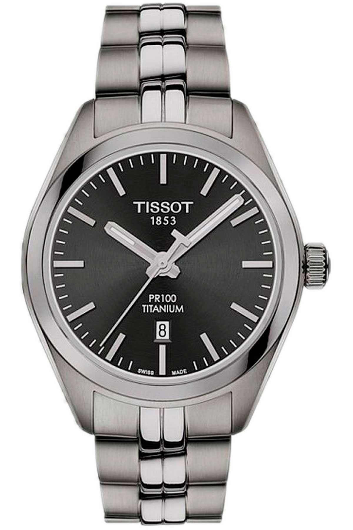 Tissot Uhr für Damen, Chronometer, Zeitmesser, Pr 100 Titanium Quartz Lady, Stahl, Rostfreier Stahl, 2017