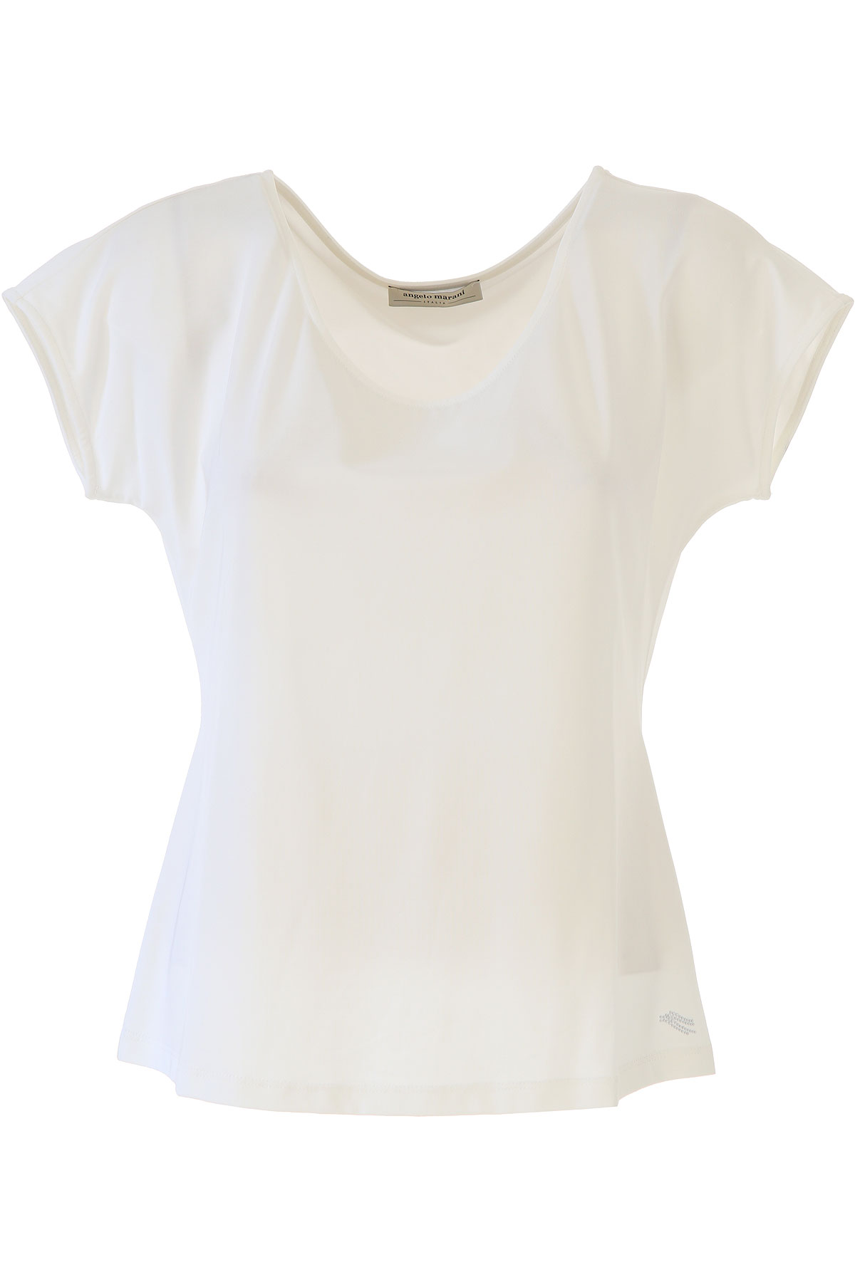 Angelo Marani T-shirt Femme , Blanc, Viscose, 2017, 42 44 46 48 50