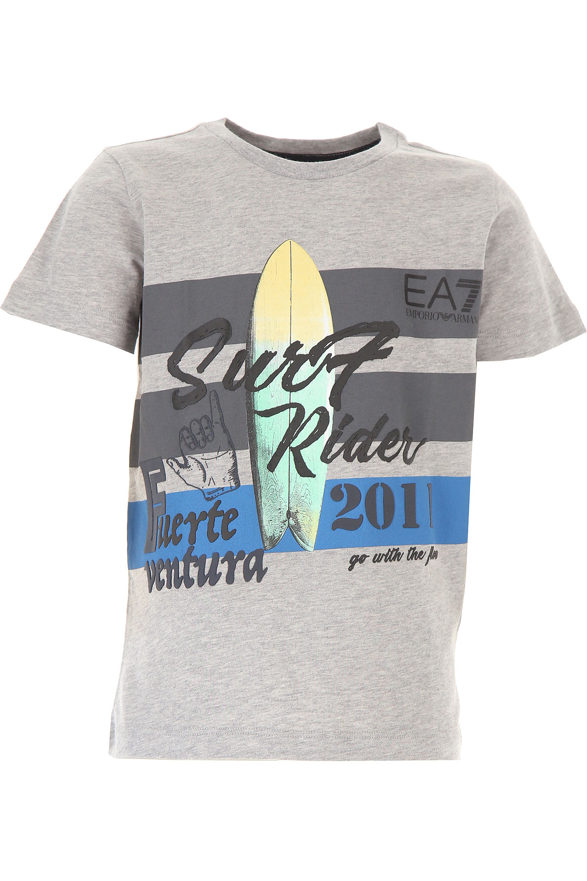 Emporio Armani Kinder T-Shirt für Jungen Günstig im Outlet Sale, Grau, Baumwolle, 2017, 4Y 6Y 8Y