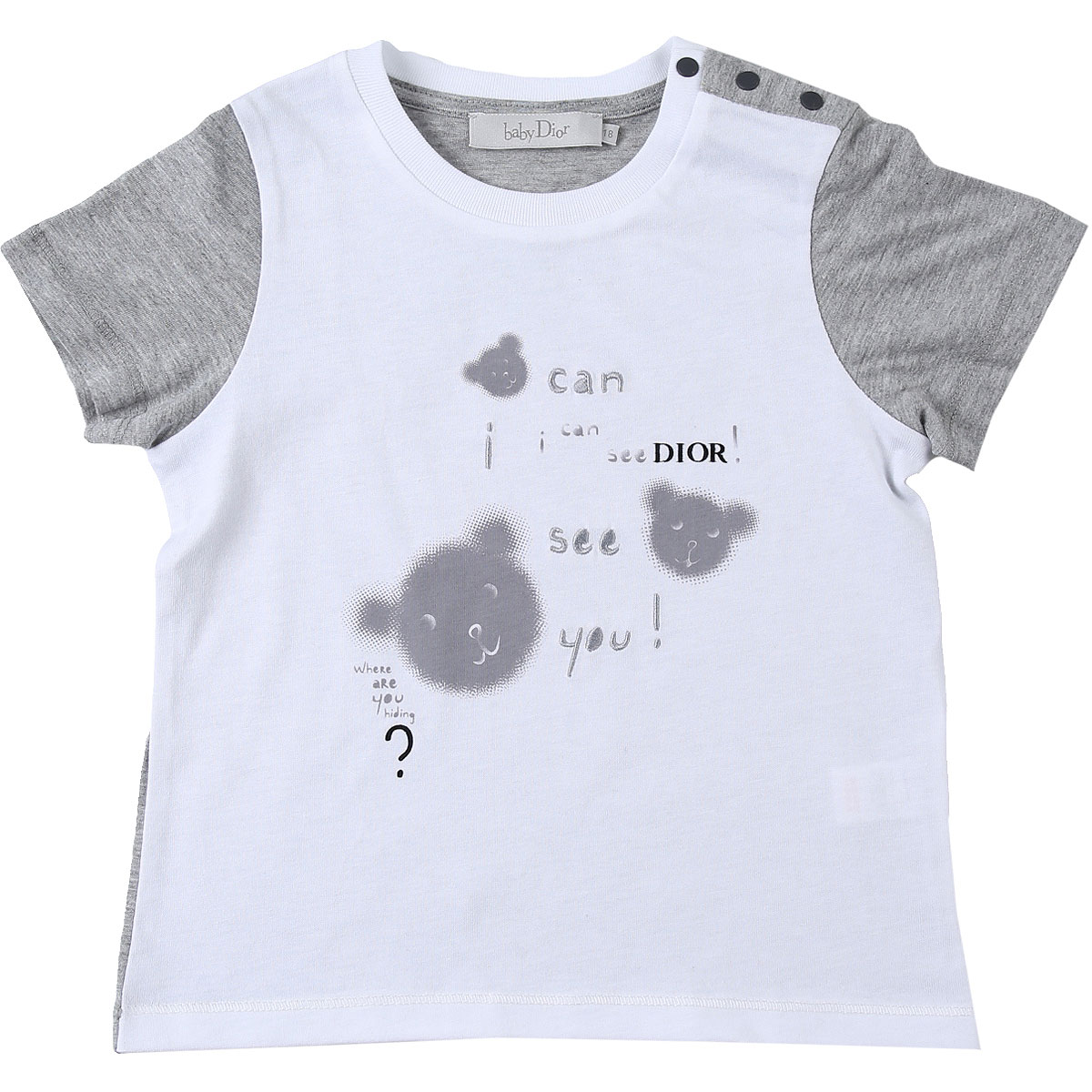 Baby Dior Baby T-Shirt für Jungen Günstig im Sale, Weiss, Baumwolle, 2017, 12 M 18M 2Y 3Y