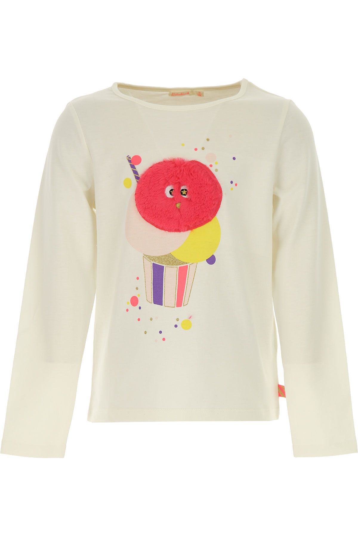 Billieblush Kinder T-Shirt für Mädchen Günstig im Sale, Elfenbein, Baumwolle, 2017, 12Y 8Y