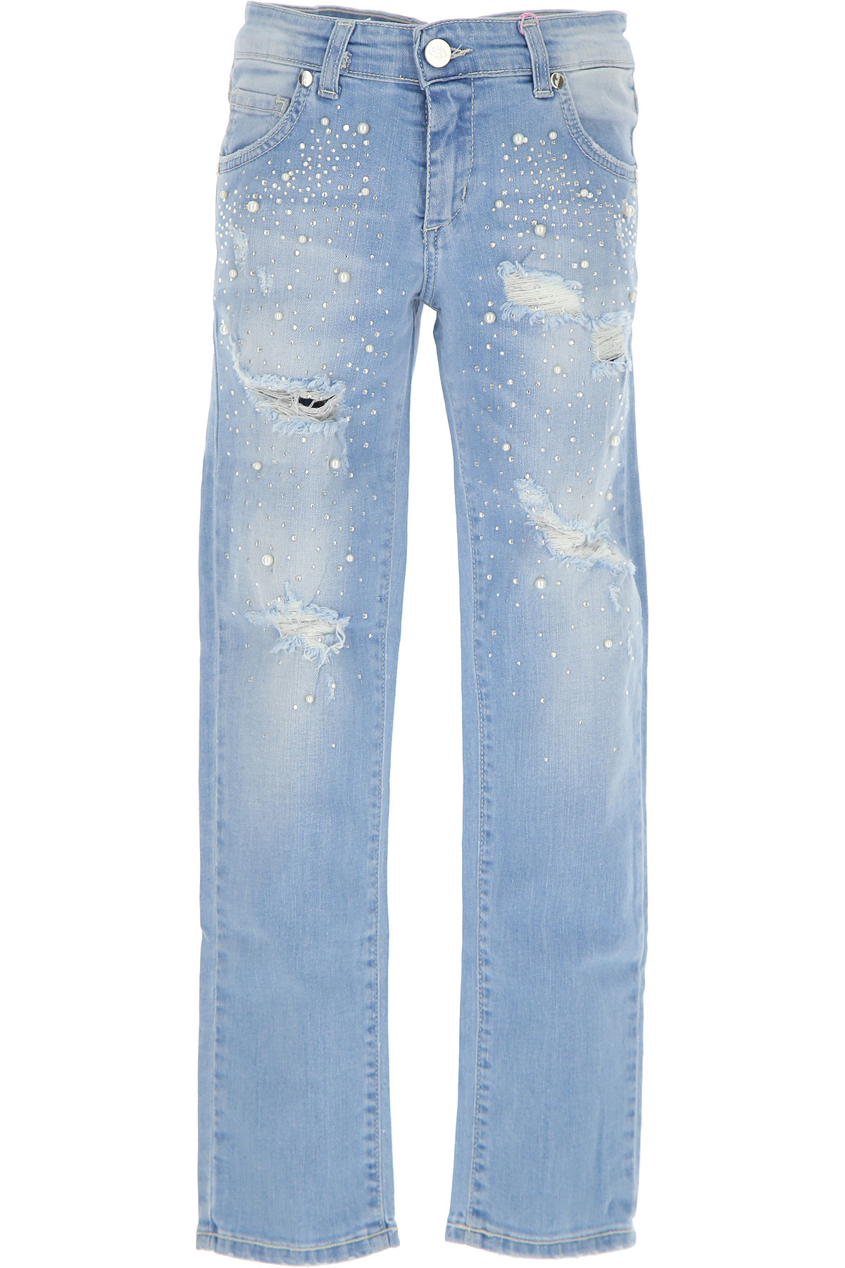 Blumarine Kinder Jeans für Mädchen Günstig im Outlet Sale, Denim Hellblau, Baumwolle, 2017, XXS XL XS (158 cm) M (166 cm)