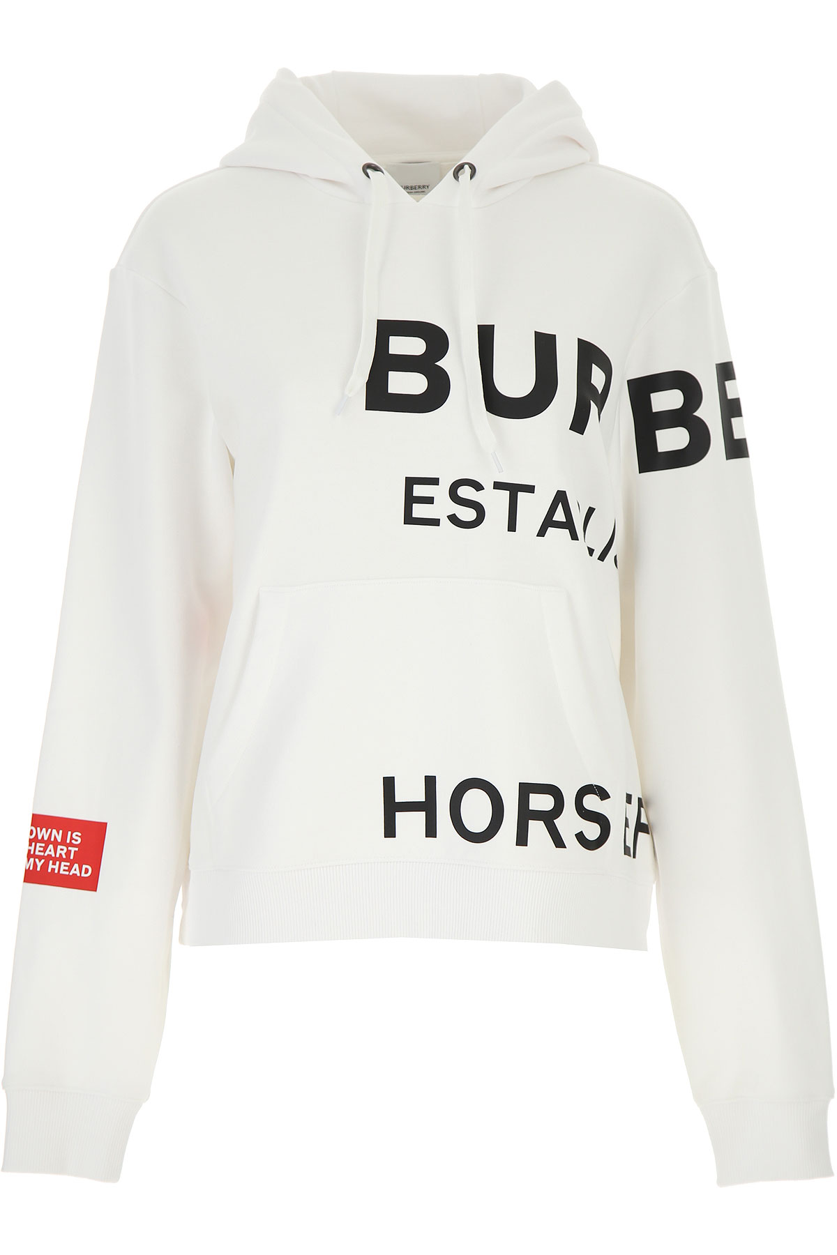 Burberry Sweatshirt für Damen, Kapuzenpulli, Hoodie, Sweats Günstig im Sale, Weiss, Baumwolle, 2017, 38 40 M