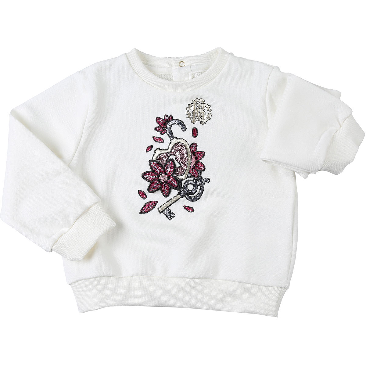 Roberto Cavalli Baby Sweatshirt & Kapuzenpullover für Mädchen Günstig im Sale, Creme, Baumwolle, 2017, 12M 18M 2Y 3Y