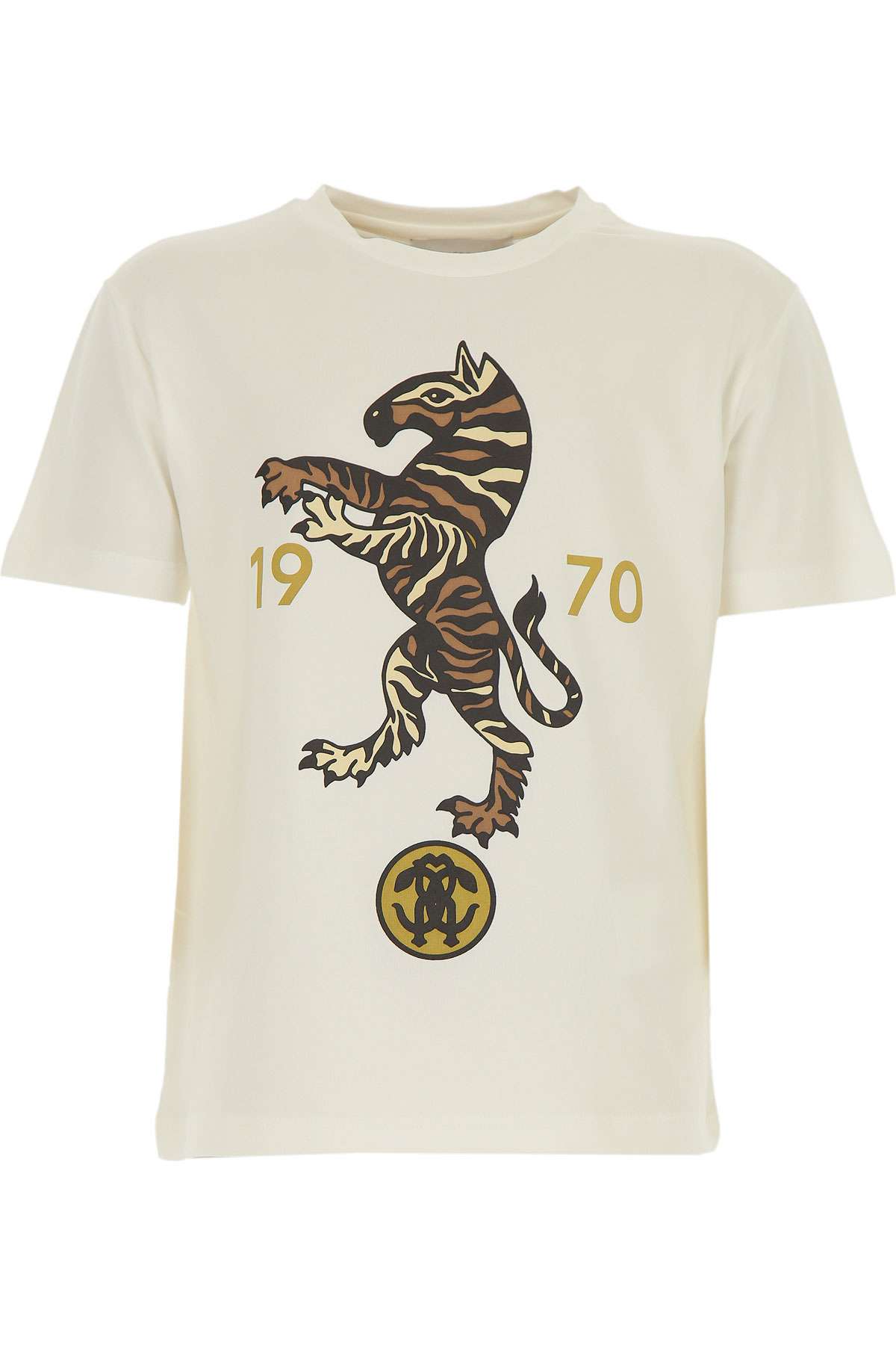 Roberto Cavalli Kinder T-Shirt für Jungen Günstig im Sale, Creme, Baumwolle, 2017, 4Y 6Y 8Y