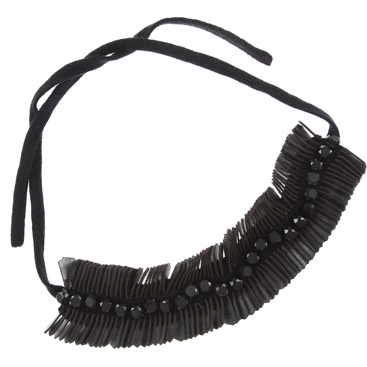 Centopercentocachmire Halskette für Damen Günstig im Sale, Schwarz, Leder, 2017