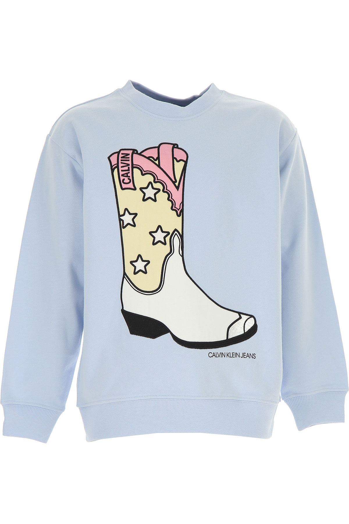 Calvin Klein Kinder Sweatshirt & Kapuzenpullover für Mädchen Günstig im Sale, Himmelblau, Baumwolle, 2017, 10Y 12Y 14Y 16Y 4Y 6Y 8Y