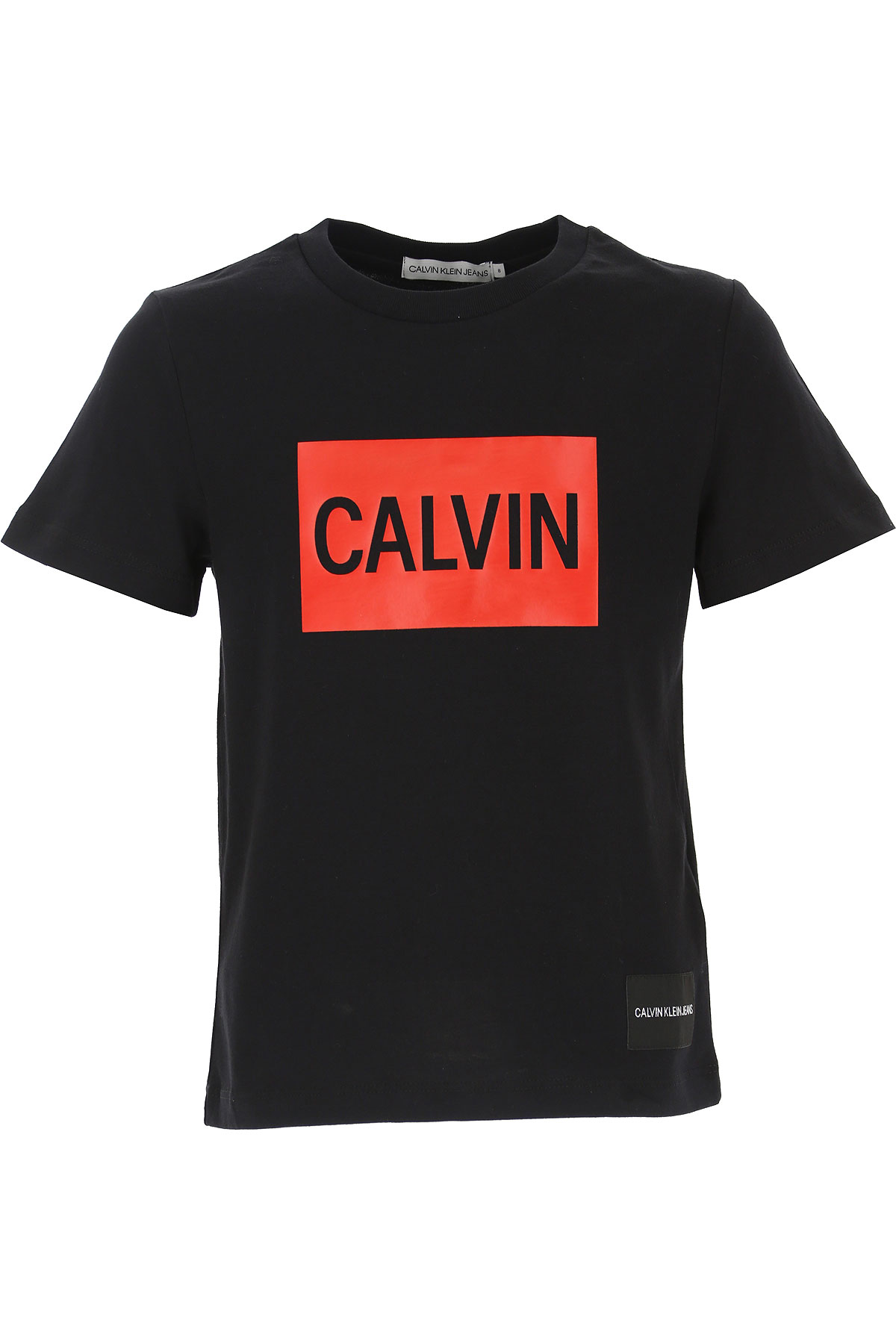 Calvin Klein Kinder T-Shirt für Jungen Günstig im Sale, Schwarz, Baumwolle, 2017, 4Y 8Y