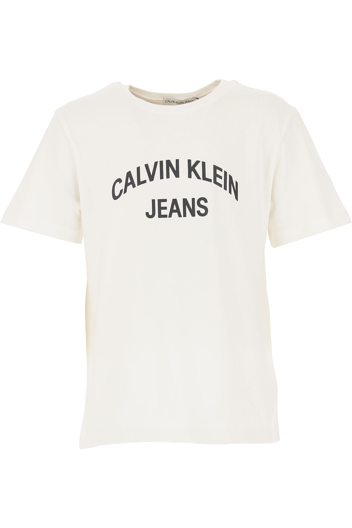 Calvin Klein Kinder T-Shirt für Jungen Günstig im Sale, Weiss, Baumwolle, 2017, 10Y 12Y