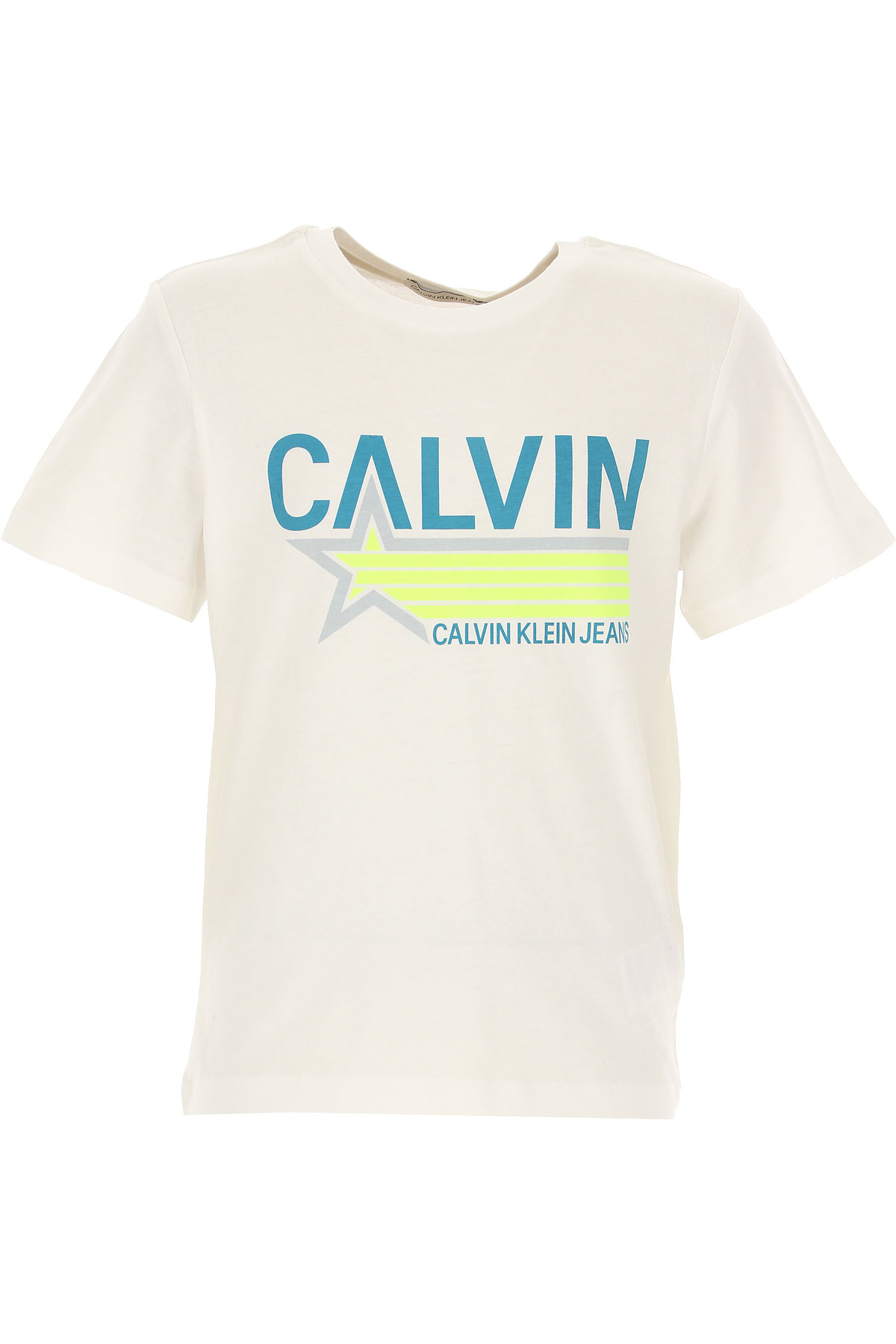 Calvin Klein Kinder T-Shirt für Jungen Günstig im Sale, Weiss, Baumwolle, 2017, 12Y 16Y 4Y 6Y