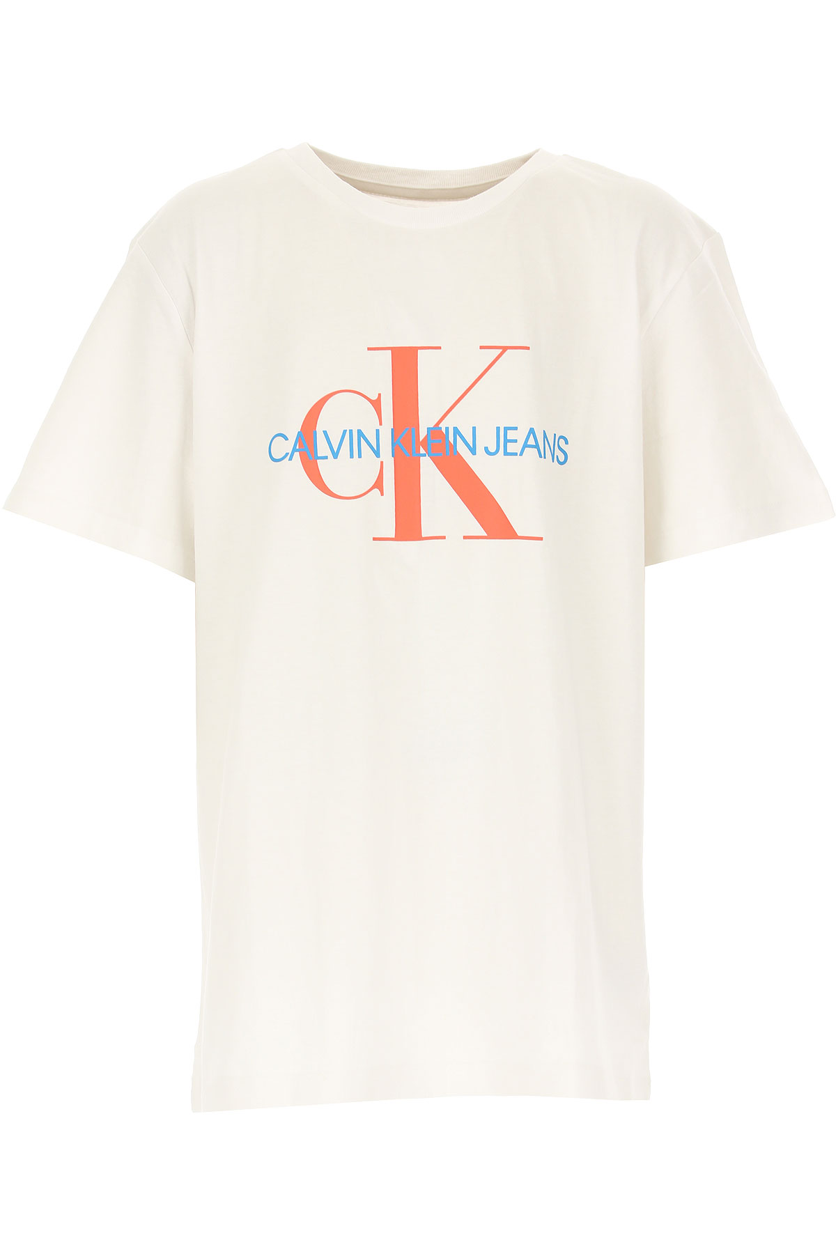 Calvin Klein Kinder T-Shirt für Jungen Günstig im Sale, Weiss, Baumwolle, 2017, 12Y 14Y 16Y