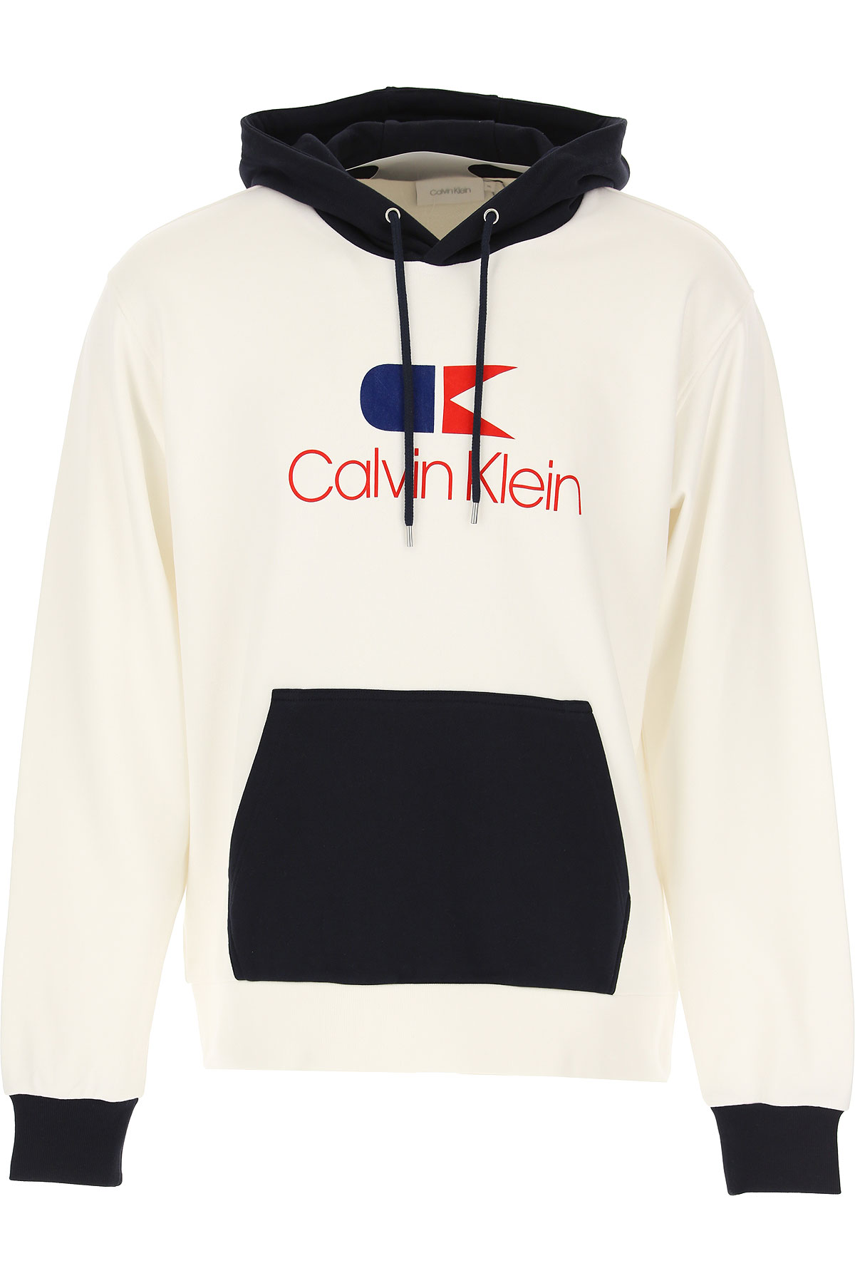 Calvin Klein Sweatshirt für Herren, Kapuzenpulli, Hoodie, Sweats Günstig im Sale, Weiss, Baumwolle, 2017, L M XL XXL