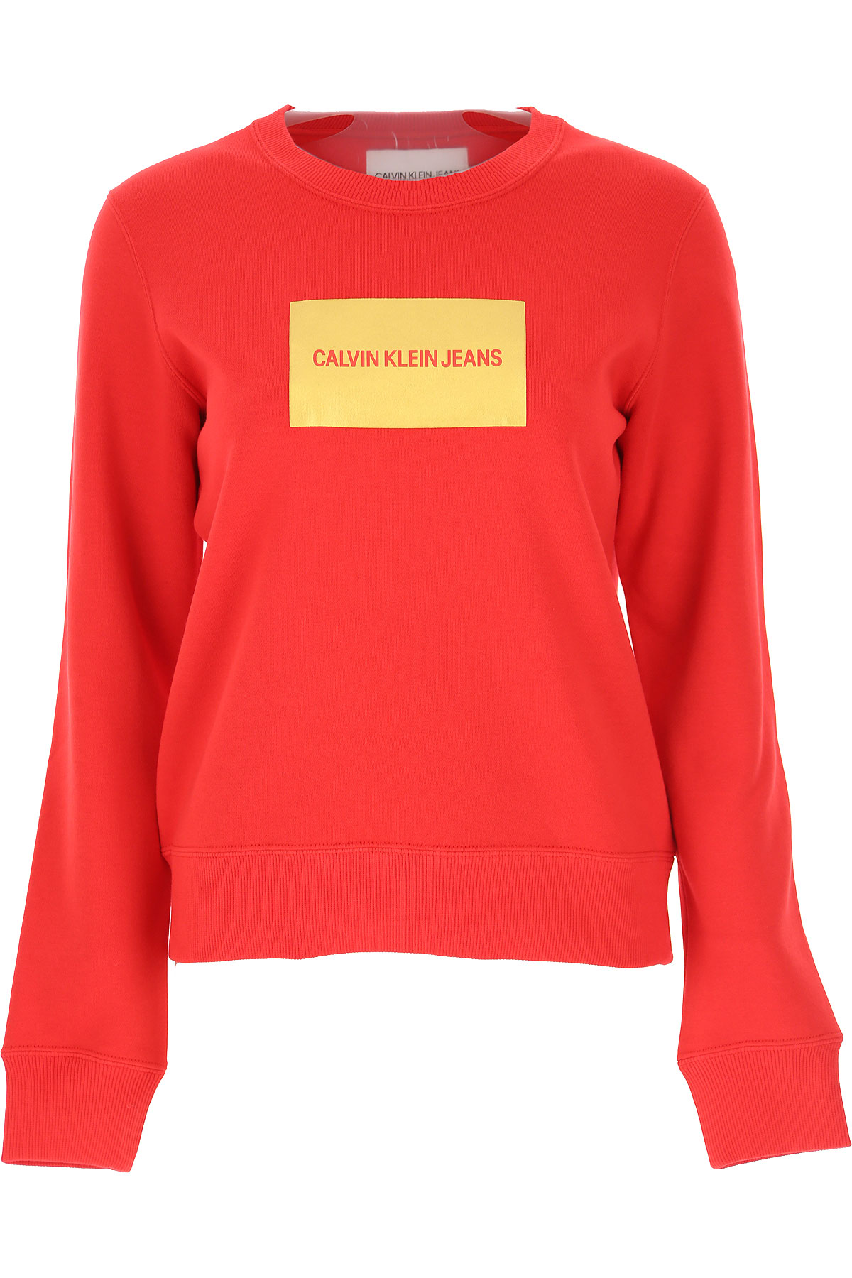 Calvin Klein Sweatshirt für Damen, Kapuzenpulli, Hoodie, Sweats Günstig im Sale, Rot, Baumwolle, 2017, 40 44