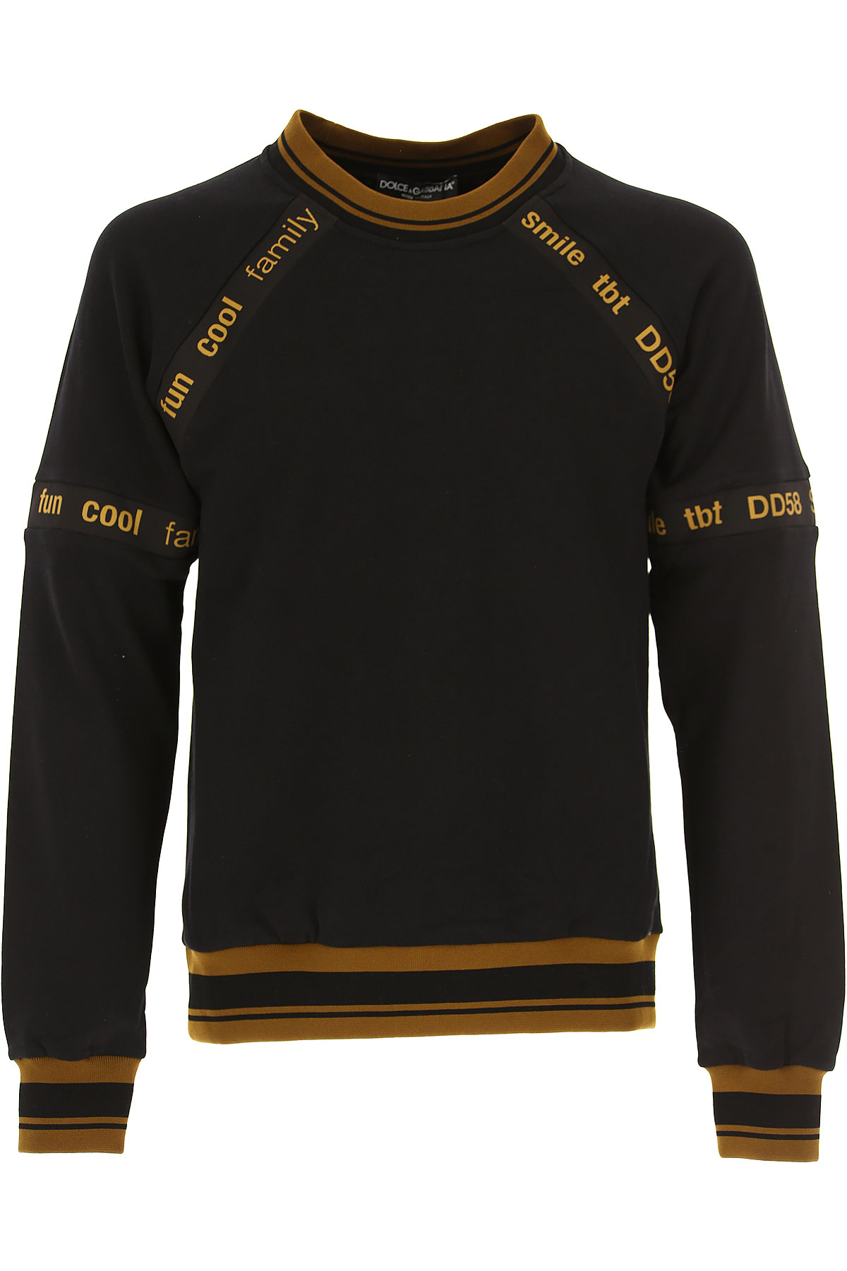 Dolce & Gabbana Sweat Homme Outlet, Noir, Coton, 2017, L M S XS