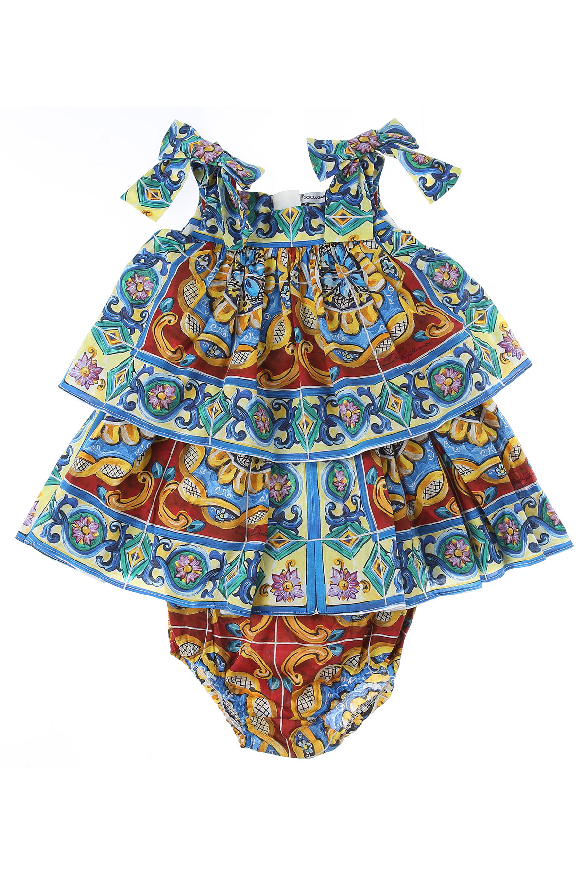 Dolce & Gabbana Baby Kleid für Mädchen Günstig im Outlet Sale, Mehrfarbig, Baumwolle, 2017, 12M 18M 24M 9M