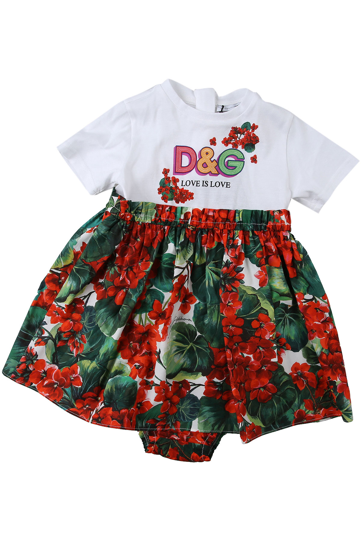 Dolce & Gabbana Baby Kleid für Mädchen Günstig im Sale, Rot, Baumwolle, 2017, 12M 18M 24M 30M 9M