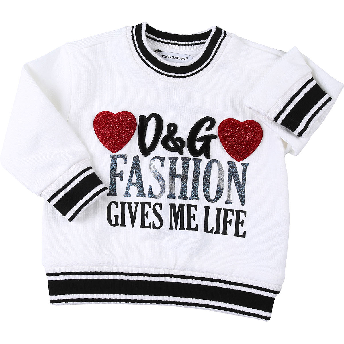 Dolce & Gabbana Baby Sweatshirt & Kapuzenpullover für Mädchen Günstig im Sale, Weiss, Baumwolle, 2017, 12M 18M 24M 2Y 9M