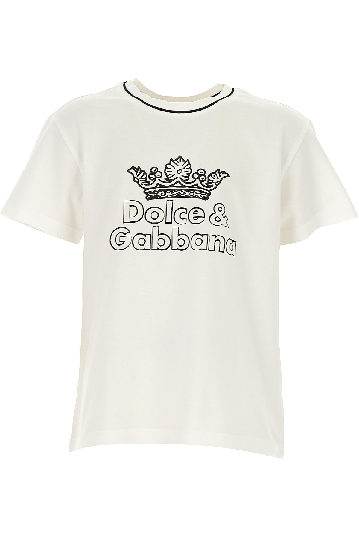 Dolce & Gabbana Kinder T-Shirt für Jungen Günstig im Sale, Weiss, Baumwolle, 2017, 10Y 12Y 3Y 4Y 6Y 8Y