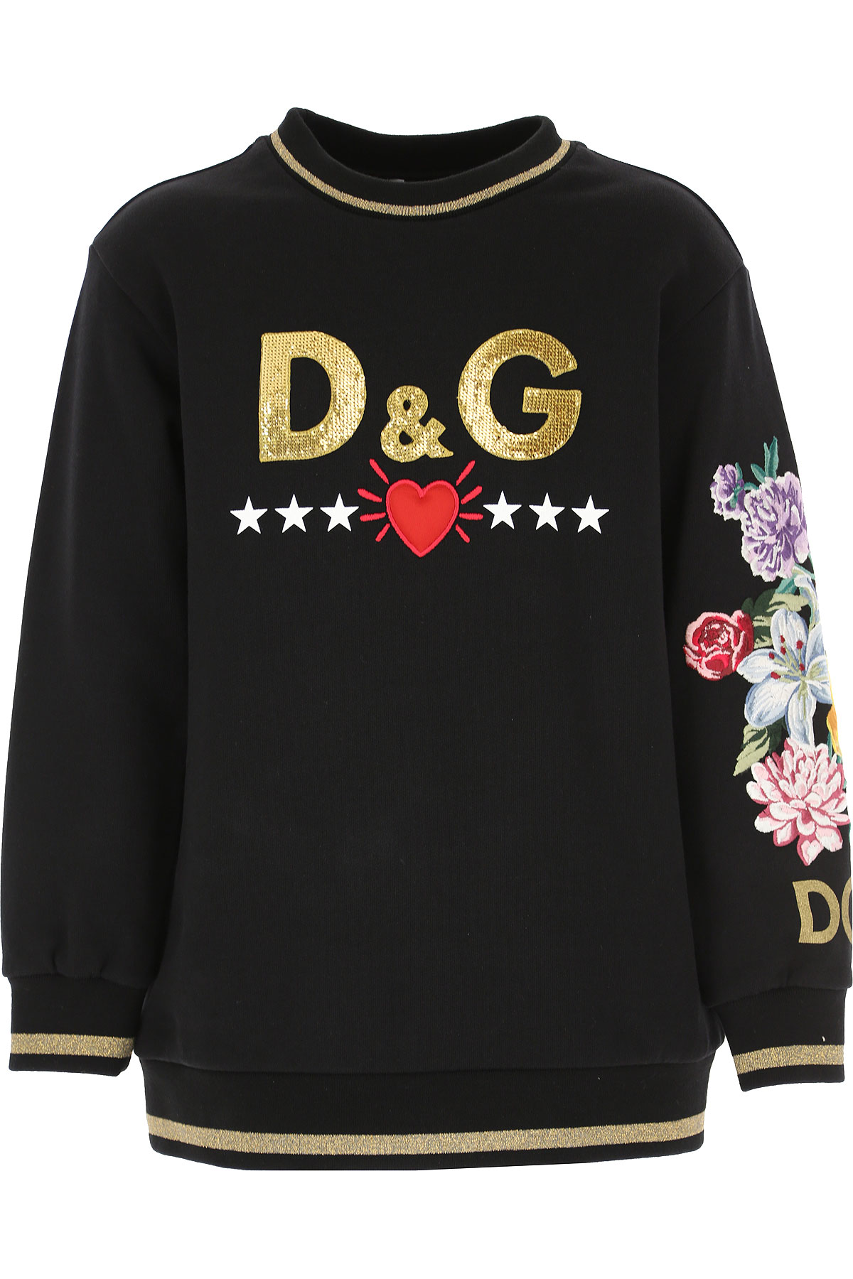 Dolce & Gabbana Kinder Sweatshirt & Kapuzenpullover für Mädchen Günstig im Sale, Schwarz, Baumwolle, 2017, 10Y 3Y 5Y 6Y 6Y 8Y