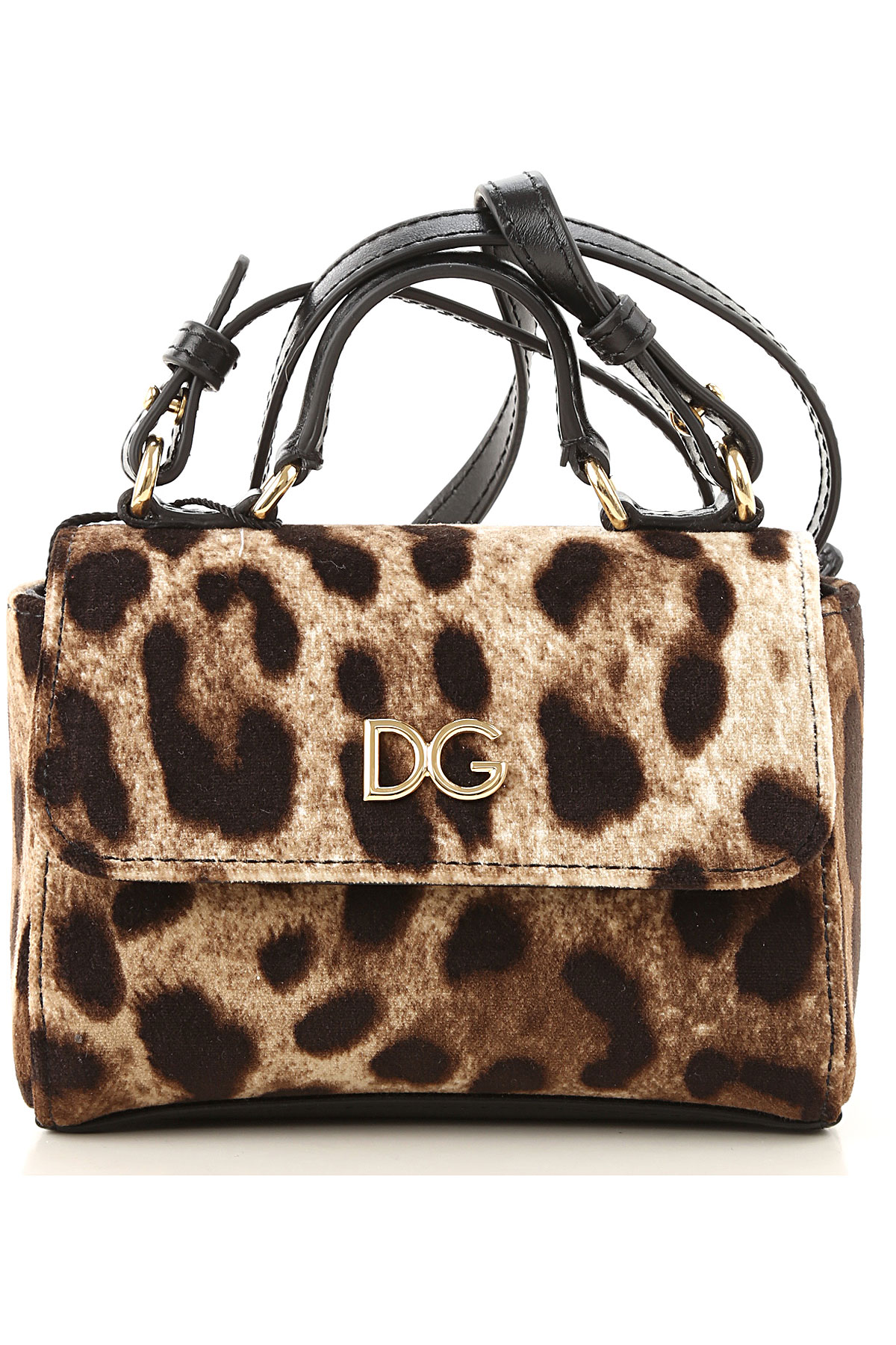 Dolce & Gabbana Handtasche für Mädchen Günstig im Sale, Leopardenfarbig, Baumwolle, 2017