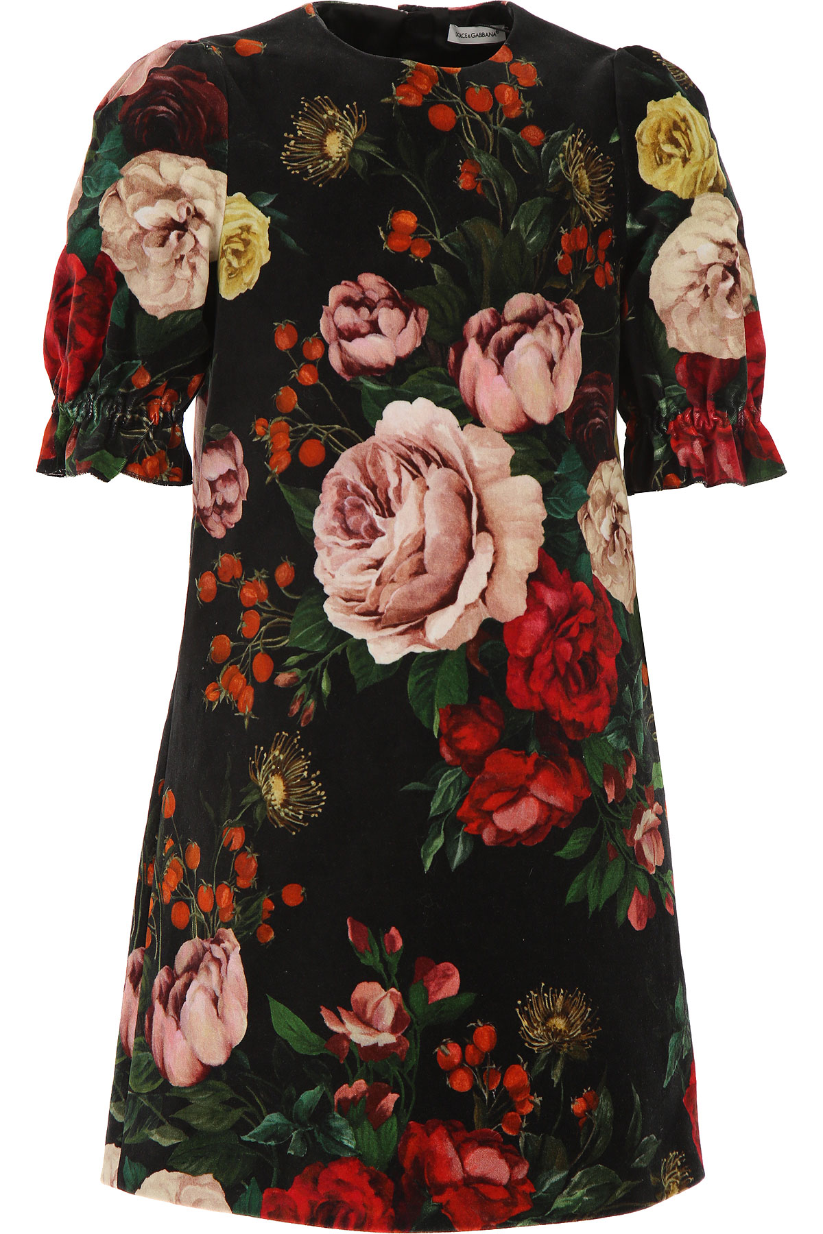 Dolce & Gabbana Kleid für Mädchen Günstig im Sale, Schwarz, Baumwolle, 2017, 10Y 8Y