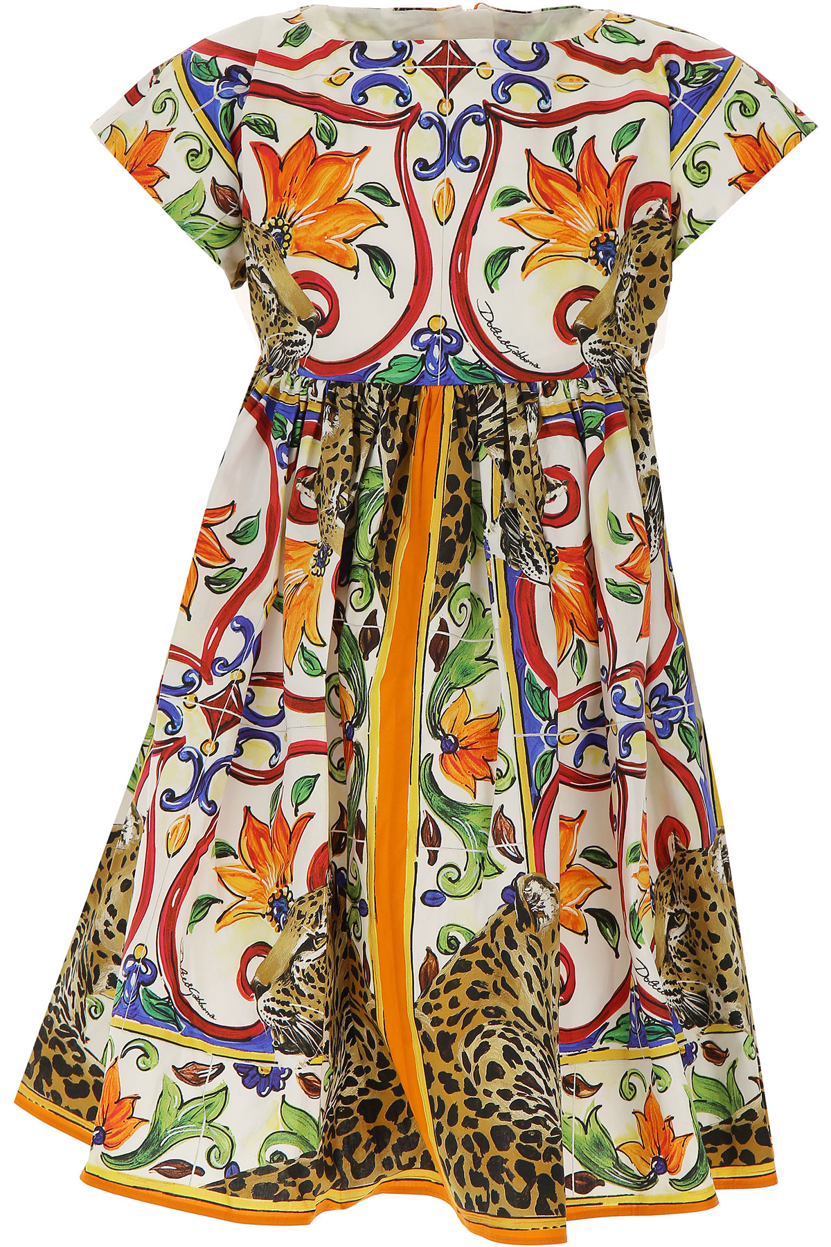 Dolce & Gabbana Robes Fille, Multicolore, Coton, 2017, 10Y 12Y 2Y 3Y 4Y 5Y 6Y 8Y