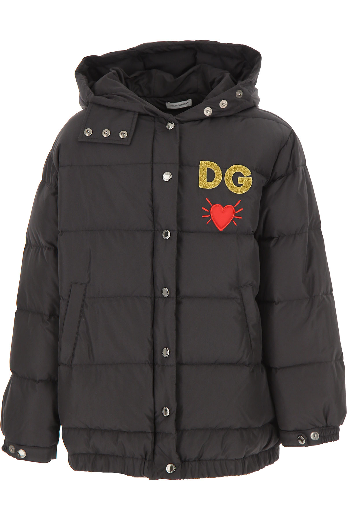 Dolce & Gabbana Kinder Daunen Jacke für Mädchen, Soft Shell Ski Jacken Günstig im Sale, Schwarz, Polyester, 2017, 10Y 12Y 8Y