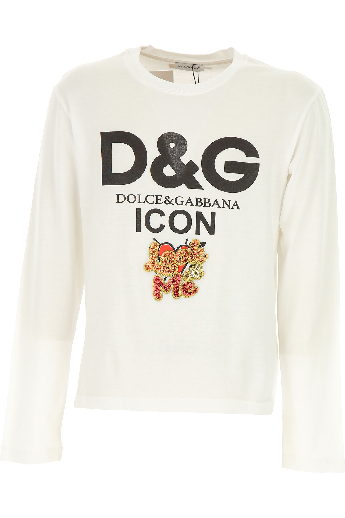 Dolce & Gabbana Kinder T-Shirt für Mädchen Günstig im Outlet Sale, Weiss, Baumwolle, 2017, 4Y 6Y