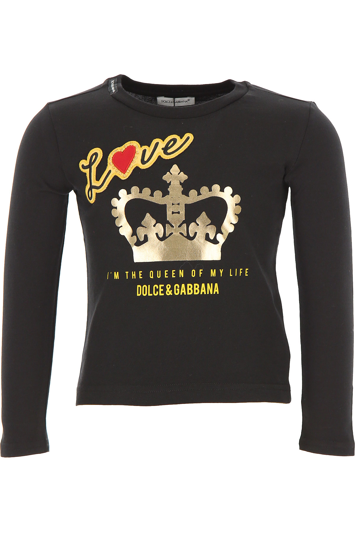 Dolce & Gabbana Kinder T-Shirt für Mädchen Günstig im Sale, Schwarz, Baumwolle, 2017, 10Y 12Y 2Y 3Y 4Y 6Y 8Y
