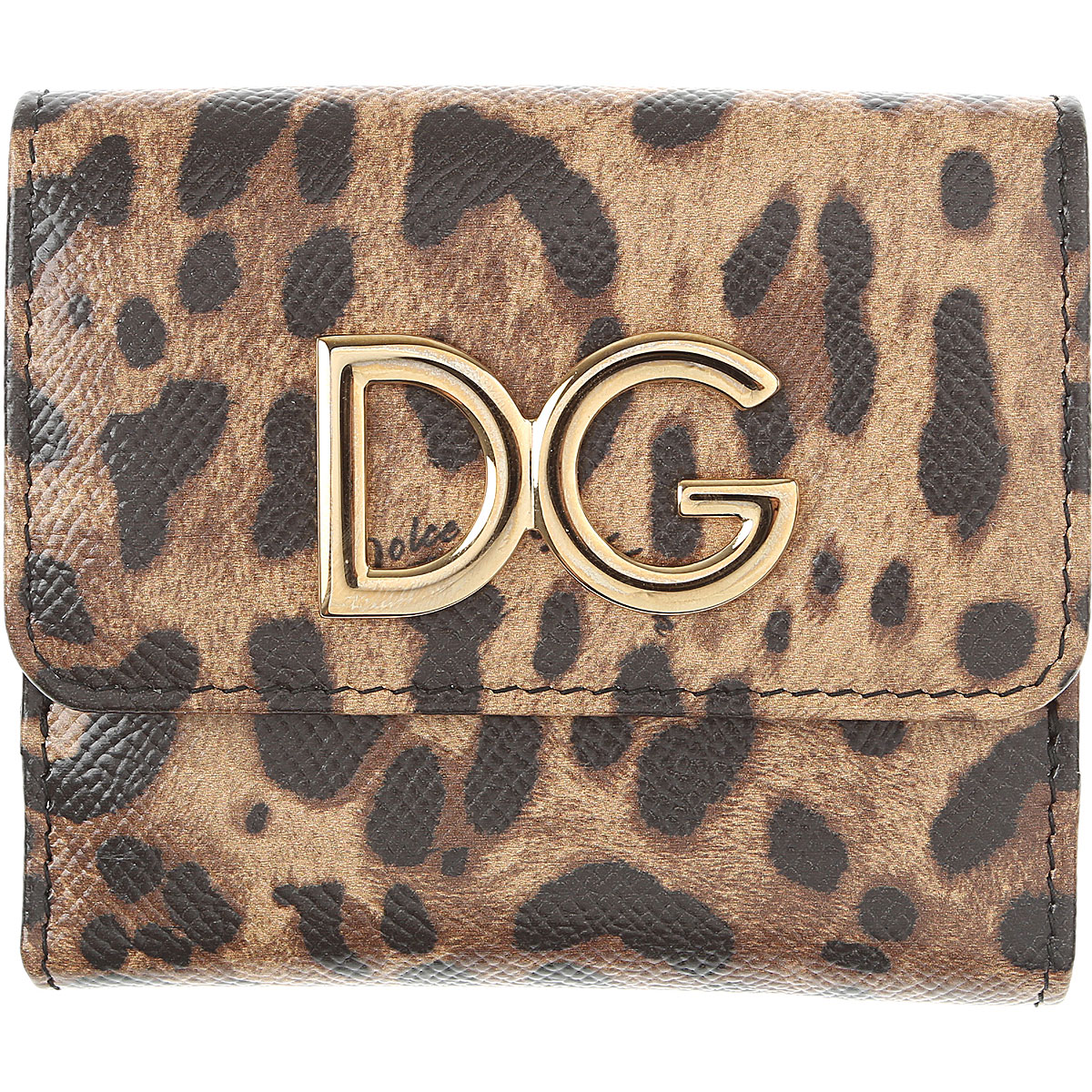 Dolce & Gabbana Brieftasche für Damen, Portemonnaie, Geldbörsen, Geldbeutel Günstig im Sale, Leopardenfarbig, Leder, 2017