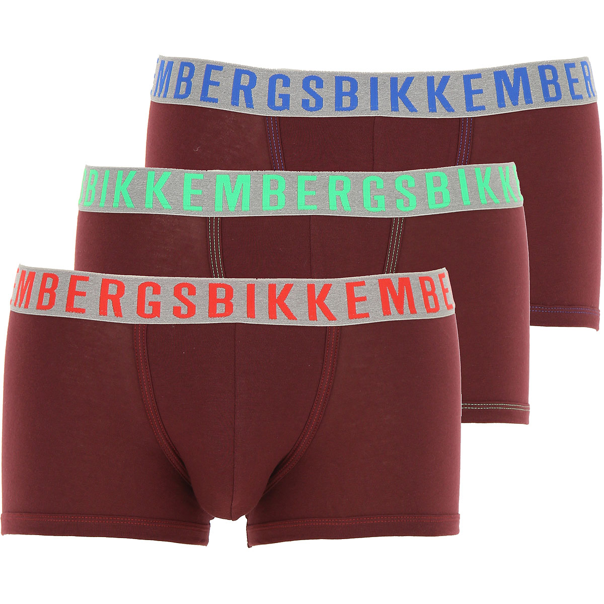 Dirk Bikkembergs Boxer Shorts für Herren, Unterhose, Short, Boxer Günstig im Outlet Sale, 3 Pack, Bordeauxrot, Baumwolle, 2017, L M S XL