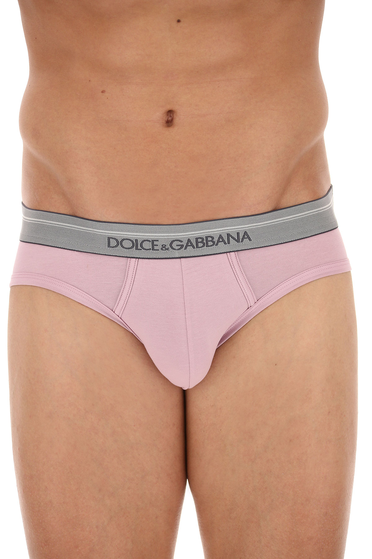 Dolce & Gabbana Slip Homme, Rose Lilas Clair, Coton, 2017, L S XL