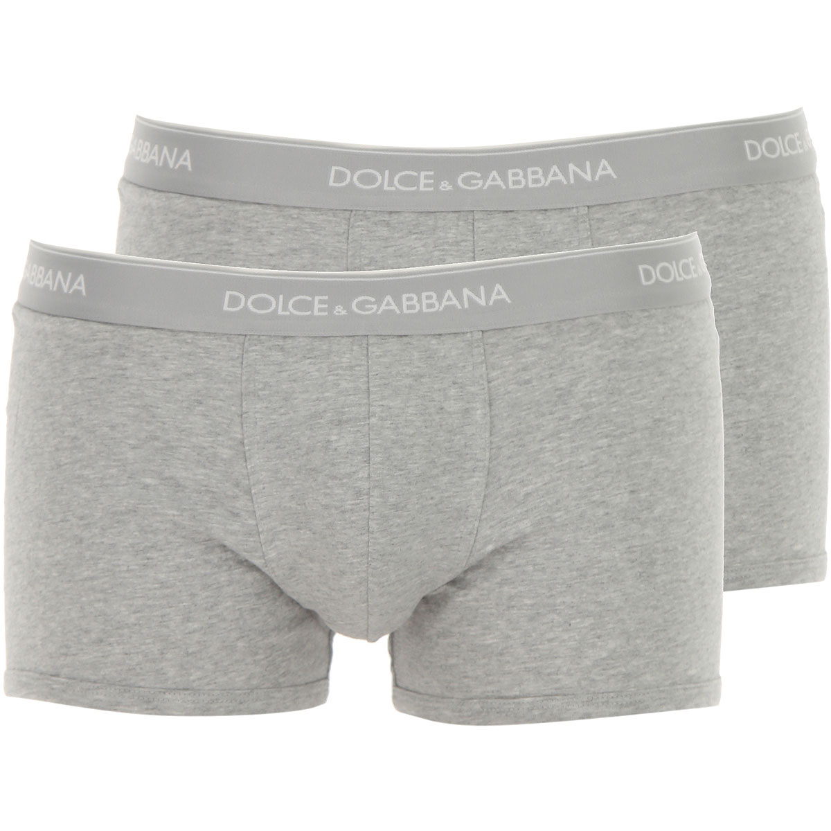 Dolce & Gabbana Boxer Shorts für Herren, Unterhose, Short, Boxer Günstig im Sale, 2 Pack, Melange Grau, Baumwolle, 2017, L M S