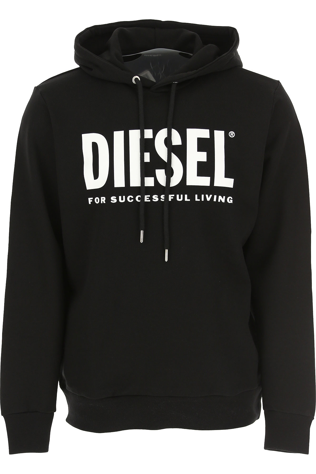 Diesel Sweatshirt für Herren, Kapuzenpulli, Hoodie, Sweats Günstig im Sale, Schwarz, Baumwolle, 2017, L M XL