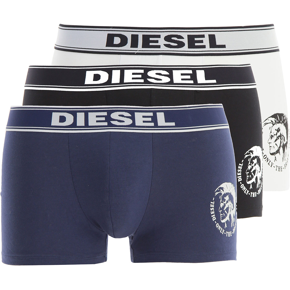 Diesel Boxer Shorts für Herren, Unterhose, Short, Boxer Günstig im Sale, 3 Pack, Dunkelblau, Baumwolle, 2017, L L XS