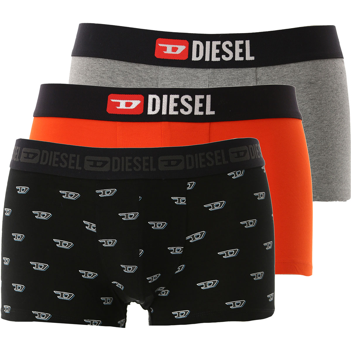 Diesel Boxer Shorts für Herren, Unterhose, Short, Boxer Günstig im Sale, 3 Pack, Schwarz, Baumwolle, 2017, L XL
