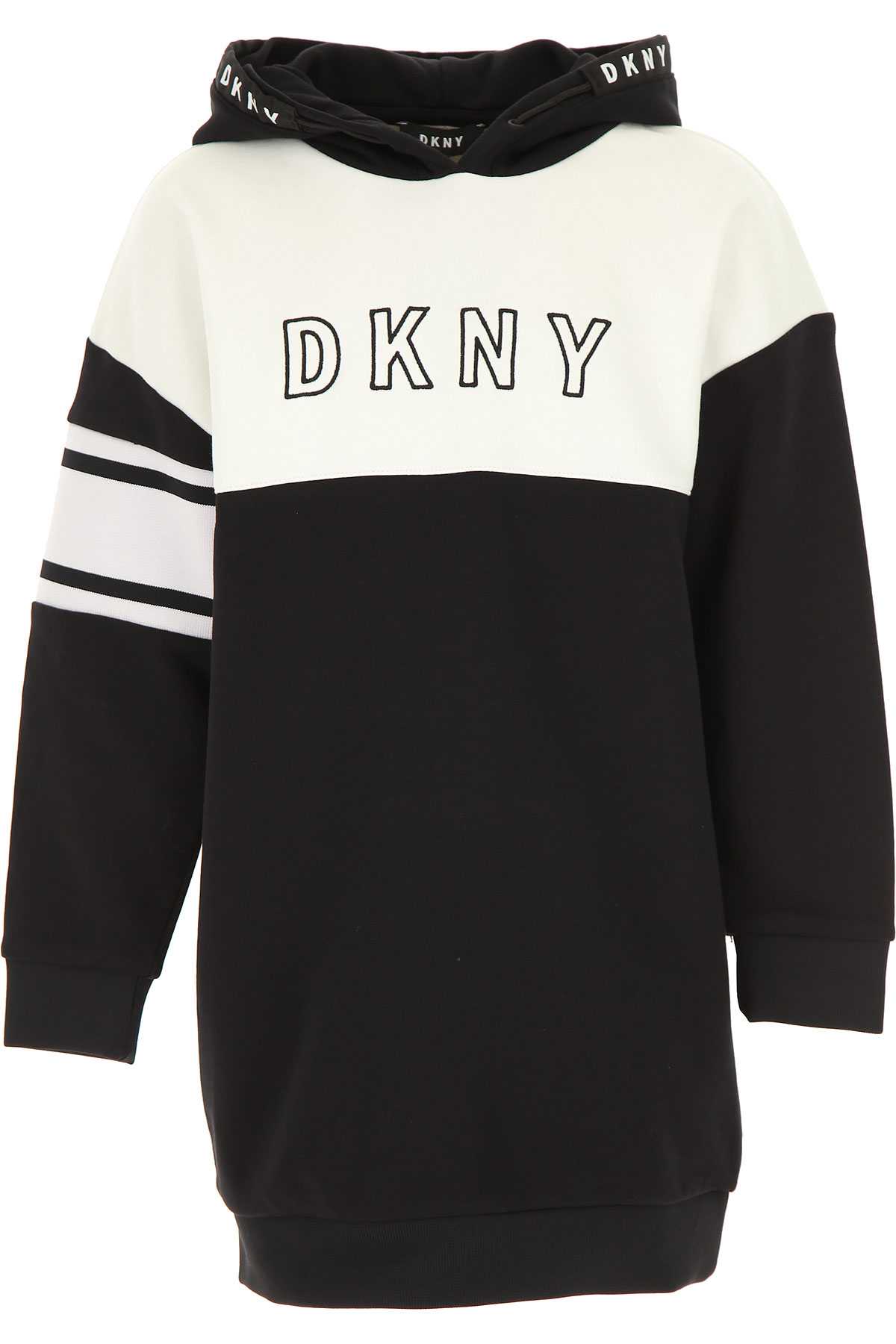 DKNY Kleid für Mädchen Günstig im Sale, Schwarz, Baumwolle, 2017, 12Y 14Y