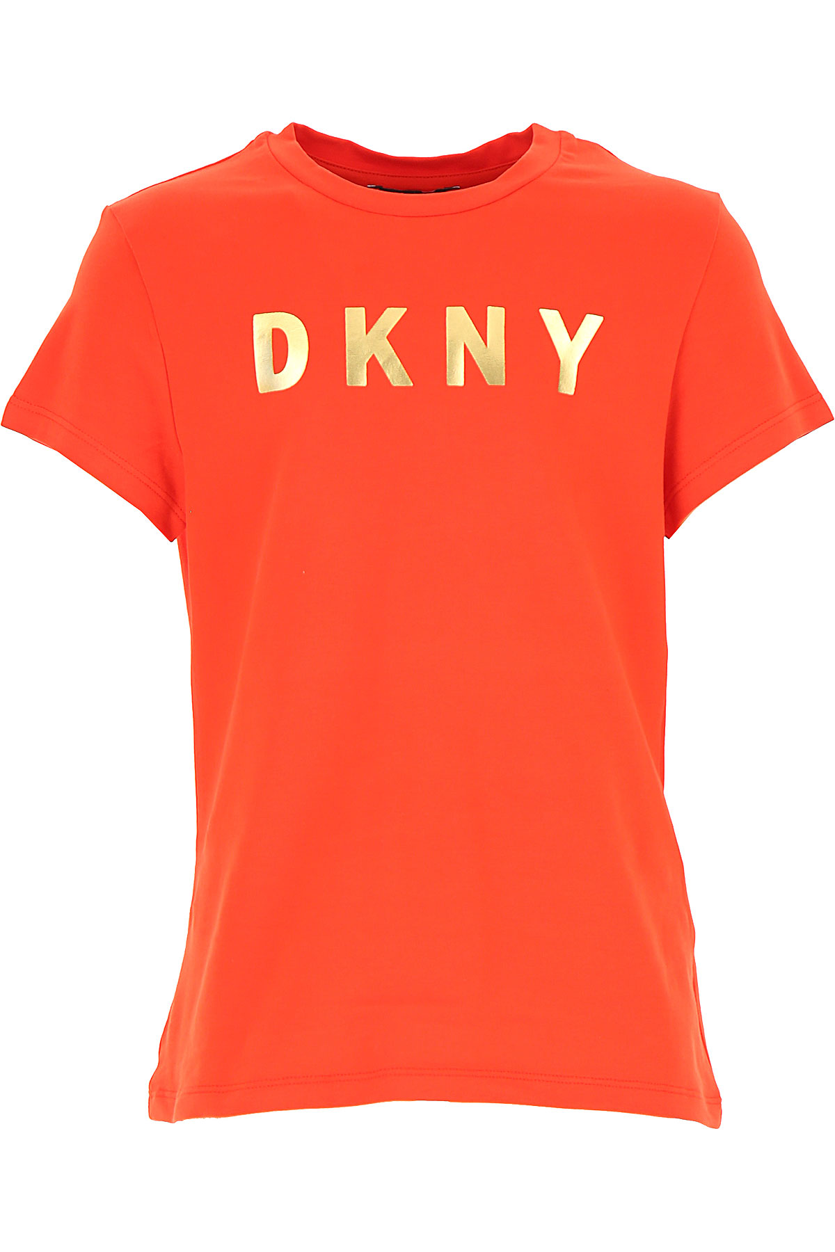 DKNY Kinder T-Shirt für Mädchen, Orangen Rot, Baumwolle, 2017, 10Y 12Y 14Y 16Y 8Y