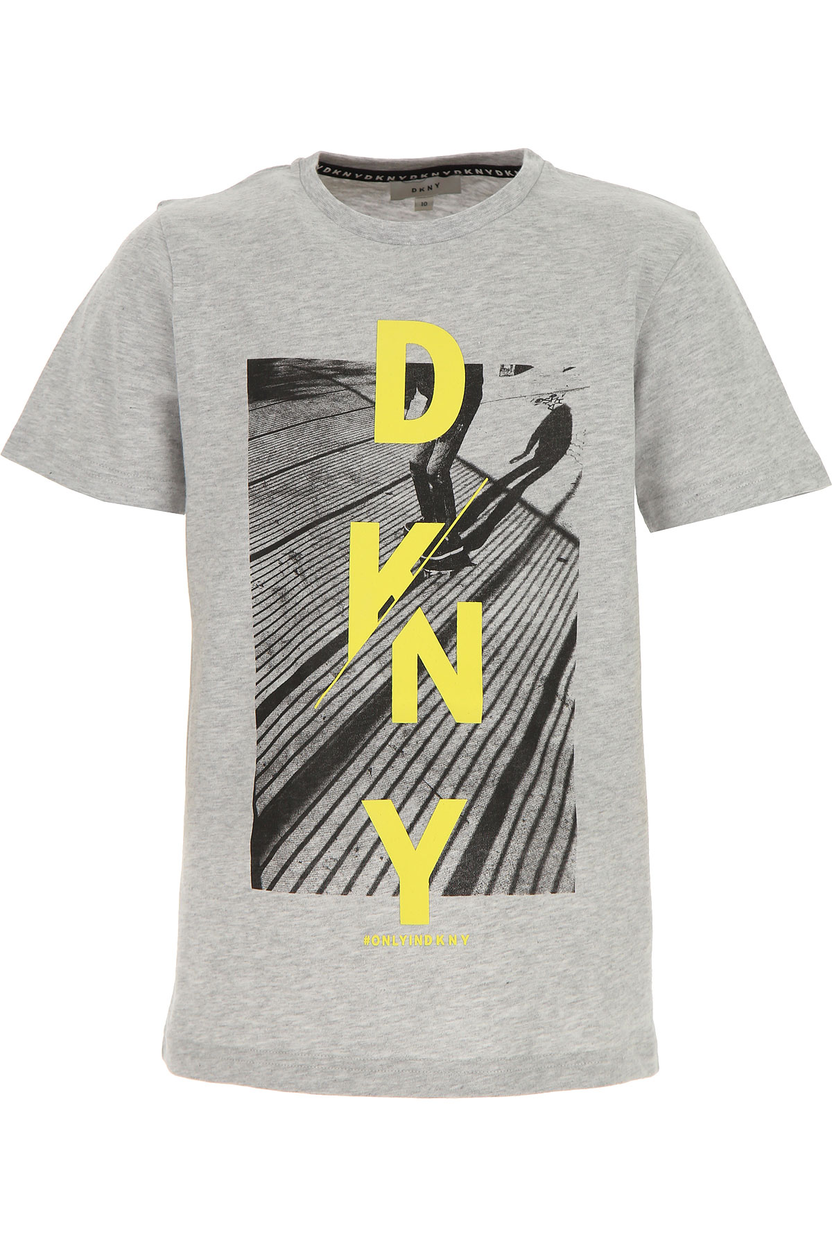 DKNY Kinder T-Shirt für Jungen Günstig im Outlet Sale, Grau, Baumwolle, 2017, 10Y 6Y