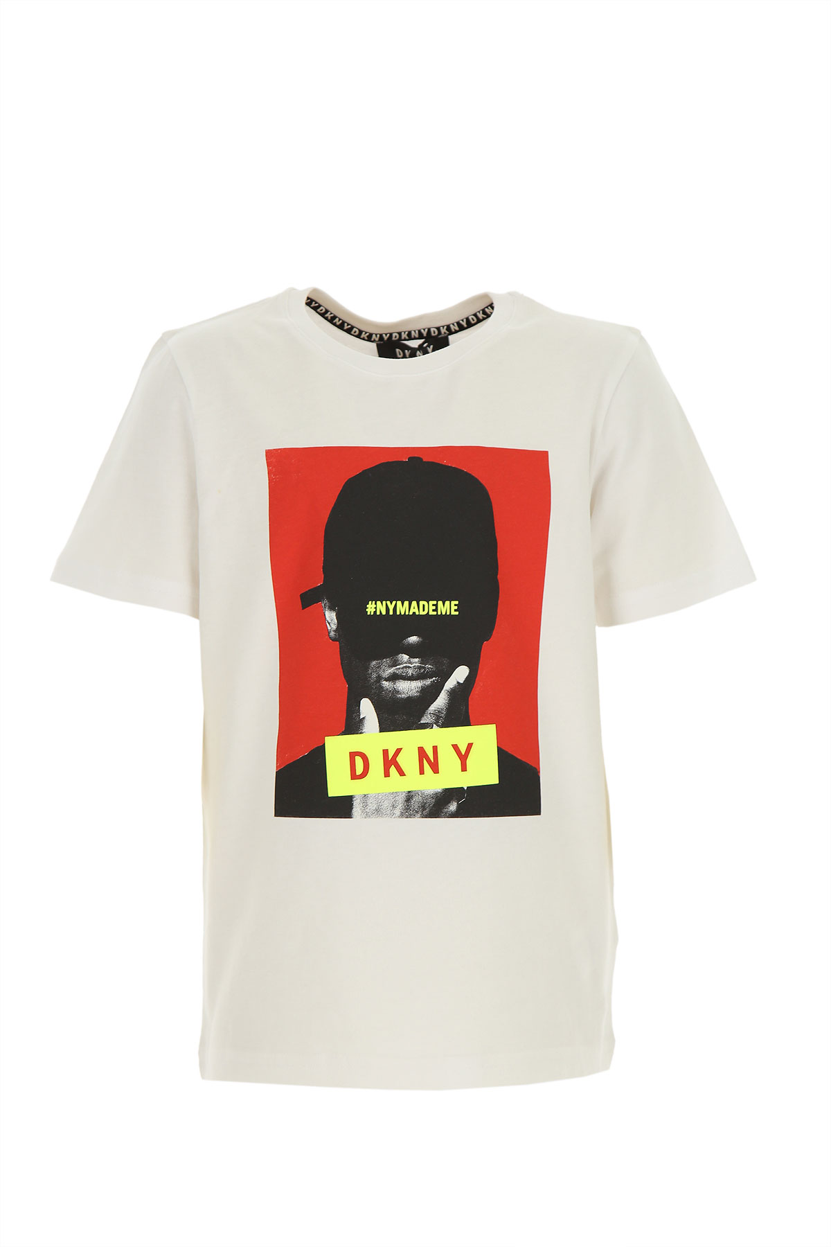 DKNY Kinder T-Shirt für Jungen Günstig im Sale, Weiss, Baumwolle, 2017, 10Y 8Y