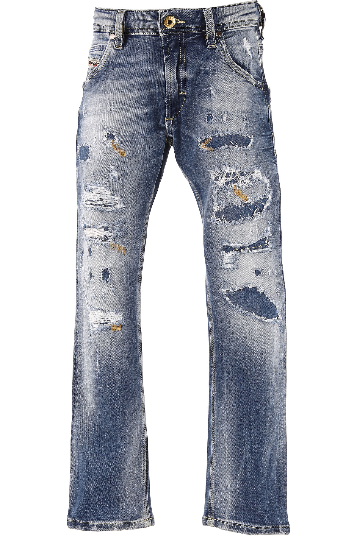 Diesel Jeans Enfant pour Garçon Outlet, Krooley J, Bleu jean, Coton, 2017, 13Y 4Y