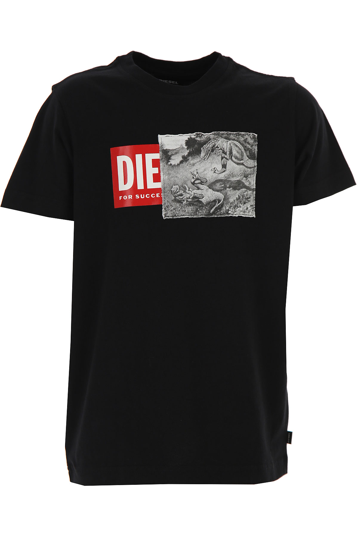 Diesel Kinder T-Shirt für Jungen Günstig im Sale, Schwarz, Baumwolle, 2017, 10Y 12Y 8Y
