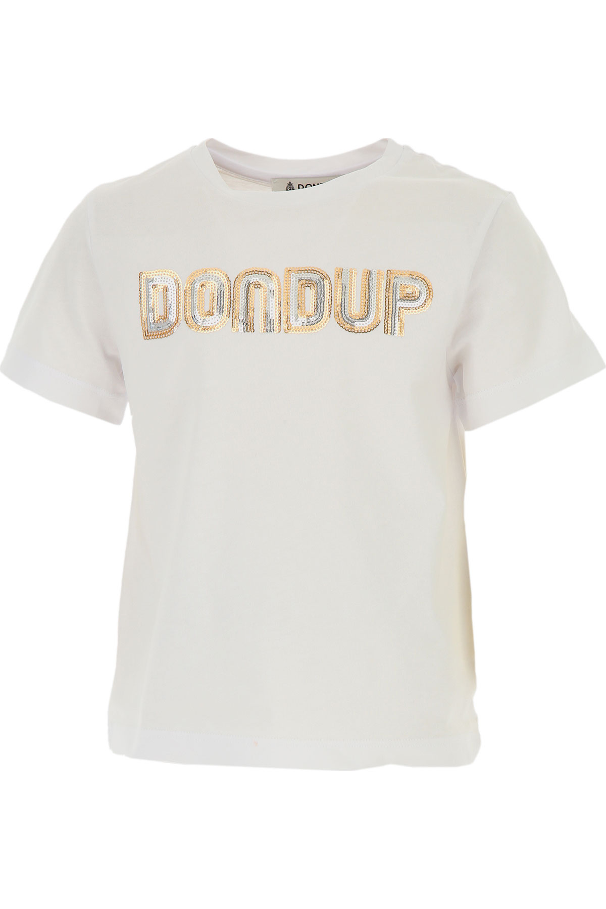 Dondup Kinder T-Shirt für Mädchen Günstig im Sale, Weiss, Baumwolle, 2017, L M S XL XS XXS