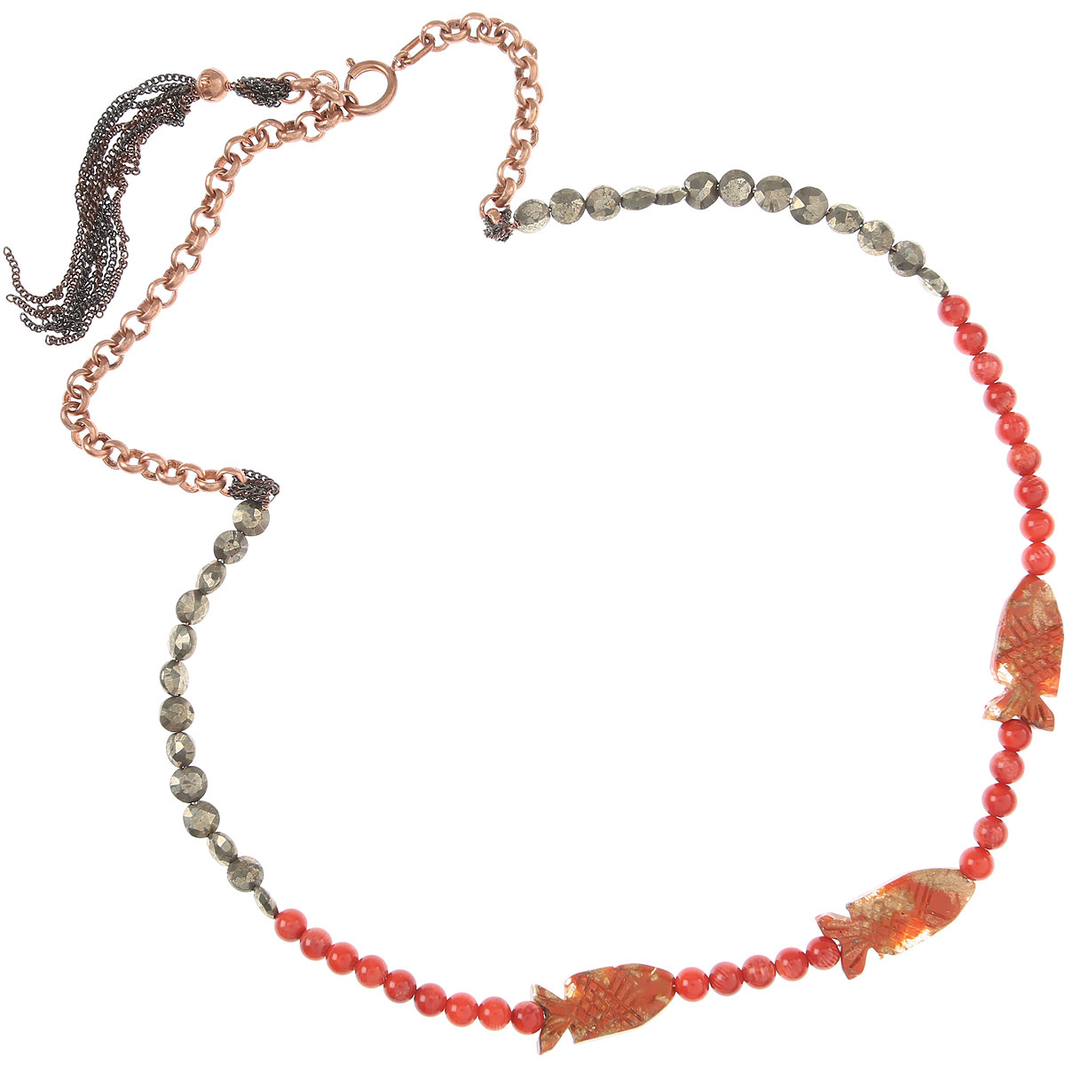 Donaella Pellini Halskette für Damen Günstig im Sale, Rot, Pyrite, 2017
