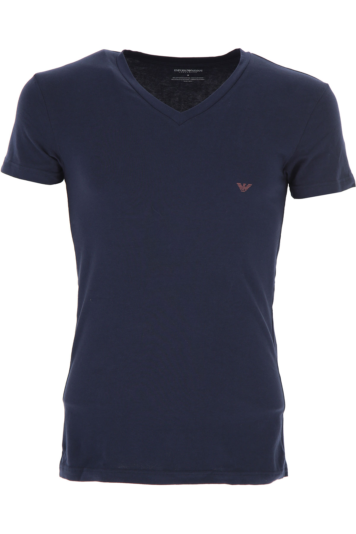 Emporio Armani T-shirt Homme , Bleu marine, Coton, 2017, S XL