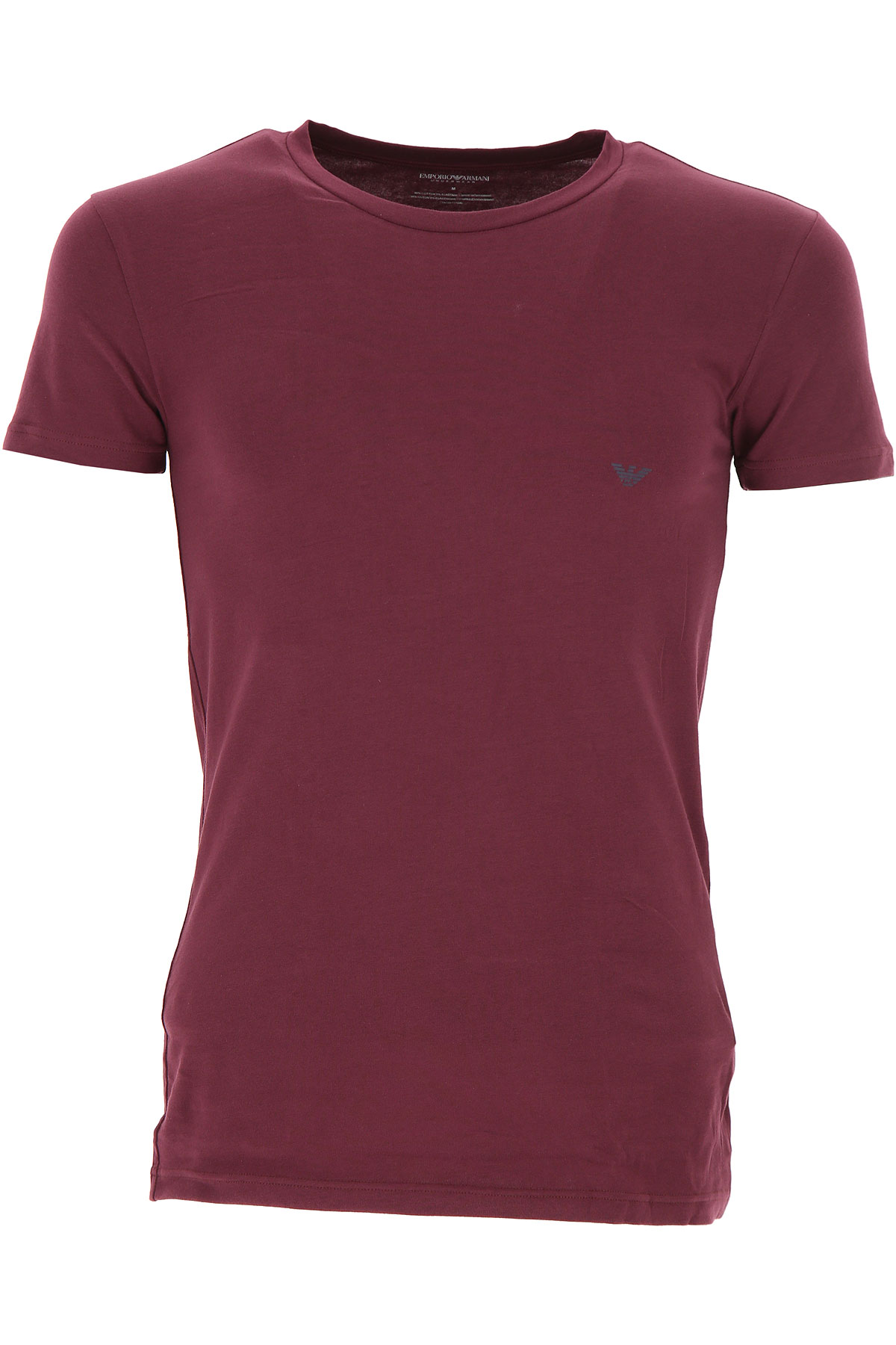 Emporio Armani T-shirt Homme , Aubergine, Coton, 2017, M S XL