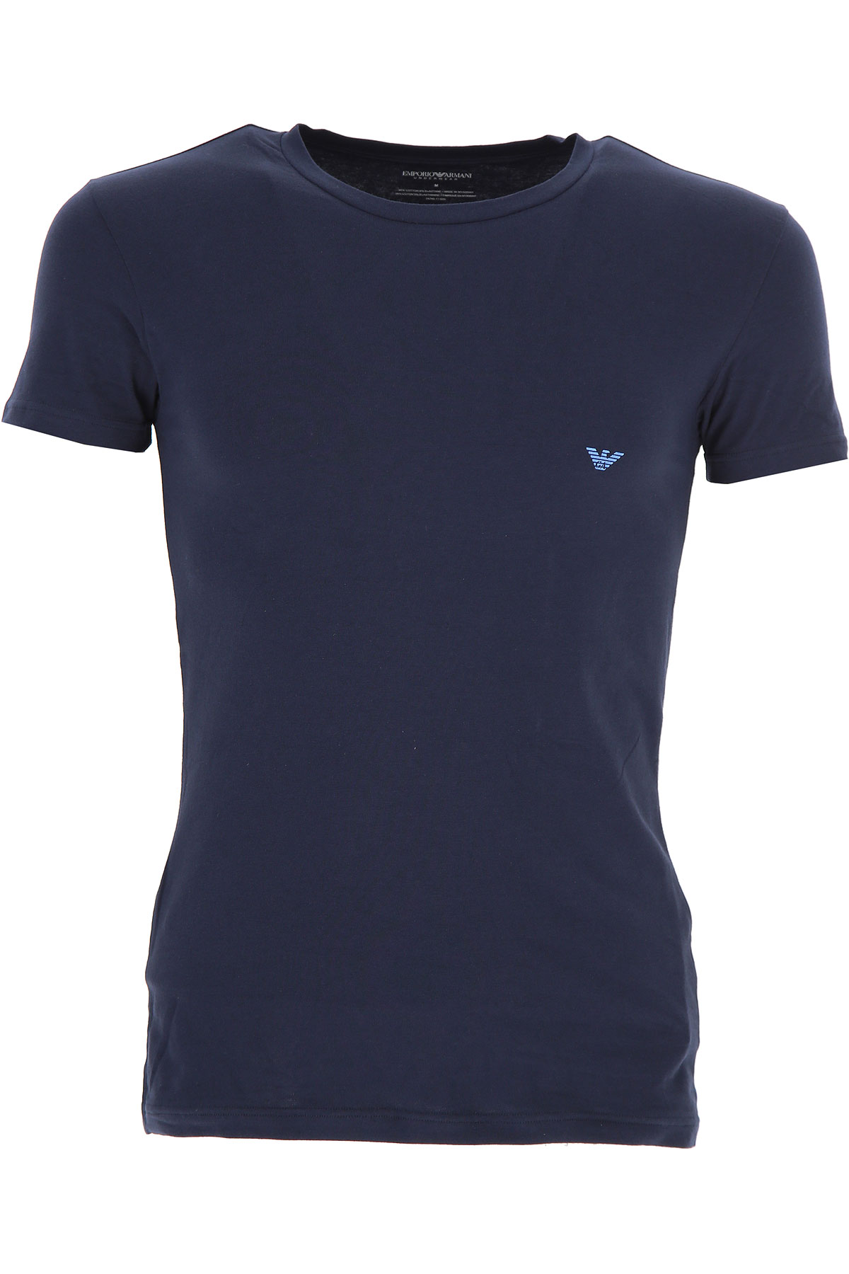 Emporio Armani T-shirt Homme , Bleu marine, Coton, 2017, L M S XL
