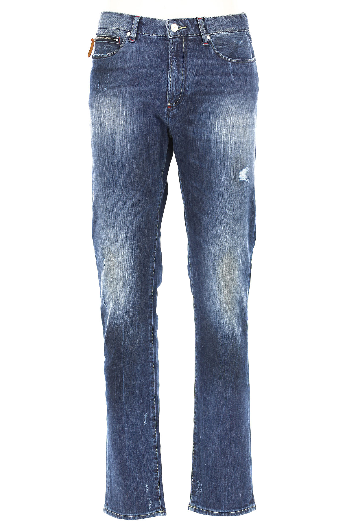 Emporio Armani Jeans, Bluejeans, Denim Jeans für Herren Günstig im Sale, Denim Mittelblau, Baumwolle, 2017, 46 48 49 50 52 54