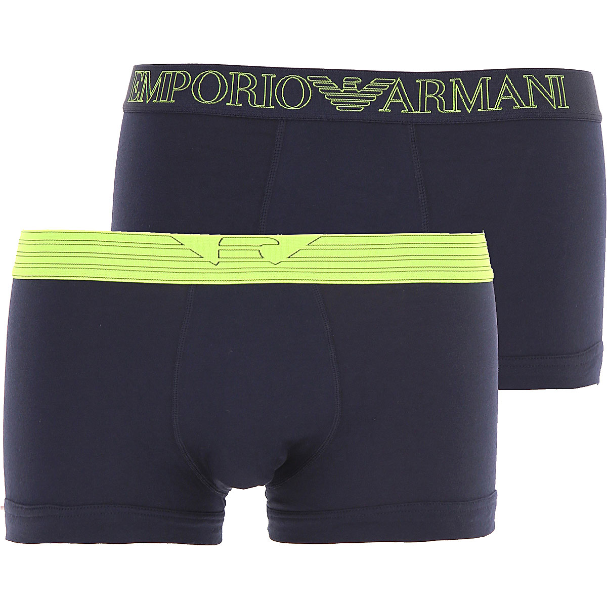 Emporio Armani Boxer Shorts für Herren, Unterhose, Short, Boxer Günstig im Outlet Sale, 2 Pack , Marineblau, Baumwolle, 2017, L M S