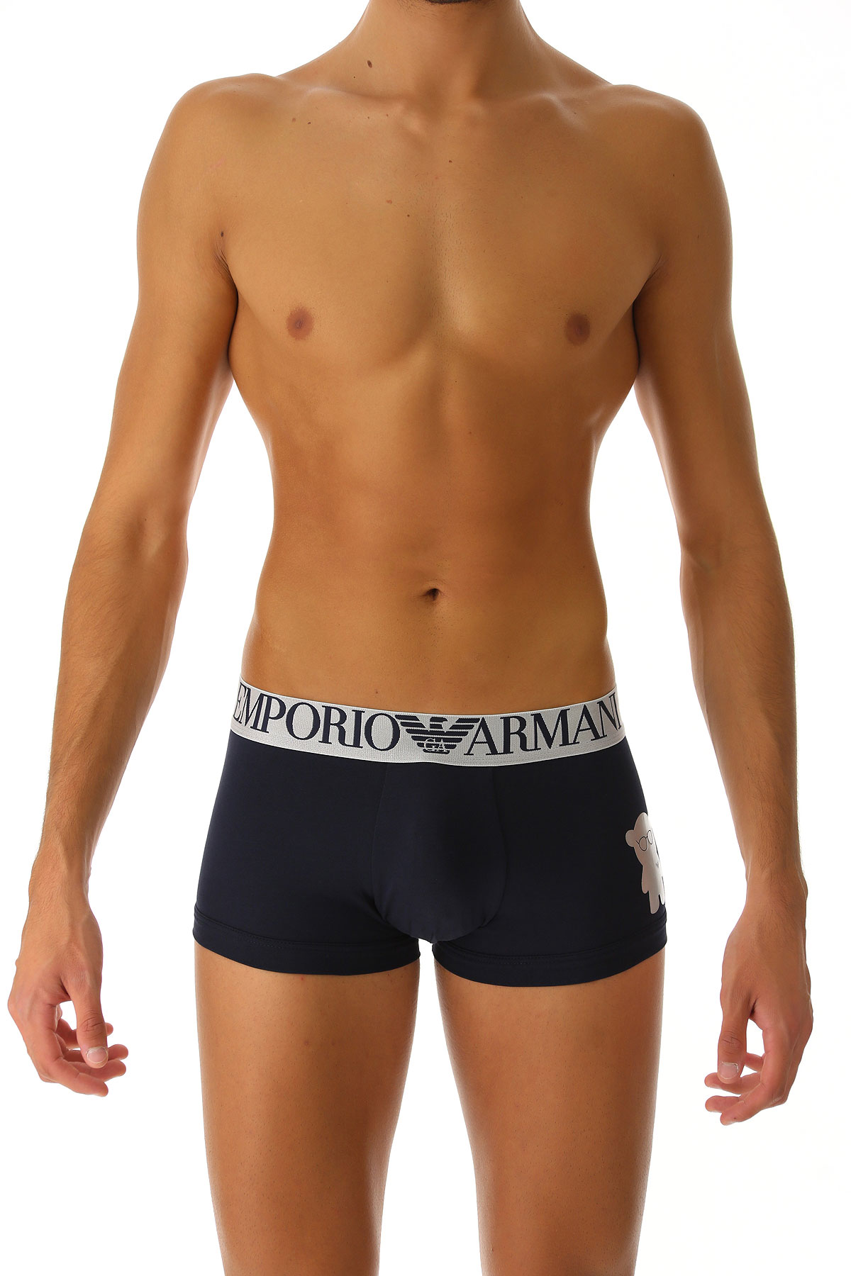 Emporio Armani Boxer Shorts für Herren, Unterhose, Short, Boxer Günstig im Sale, Marineblau, Baumwolle, 2017, L M